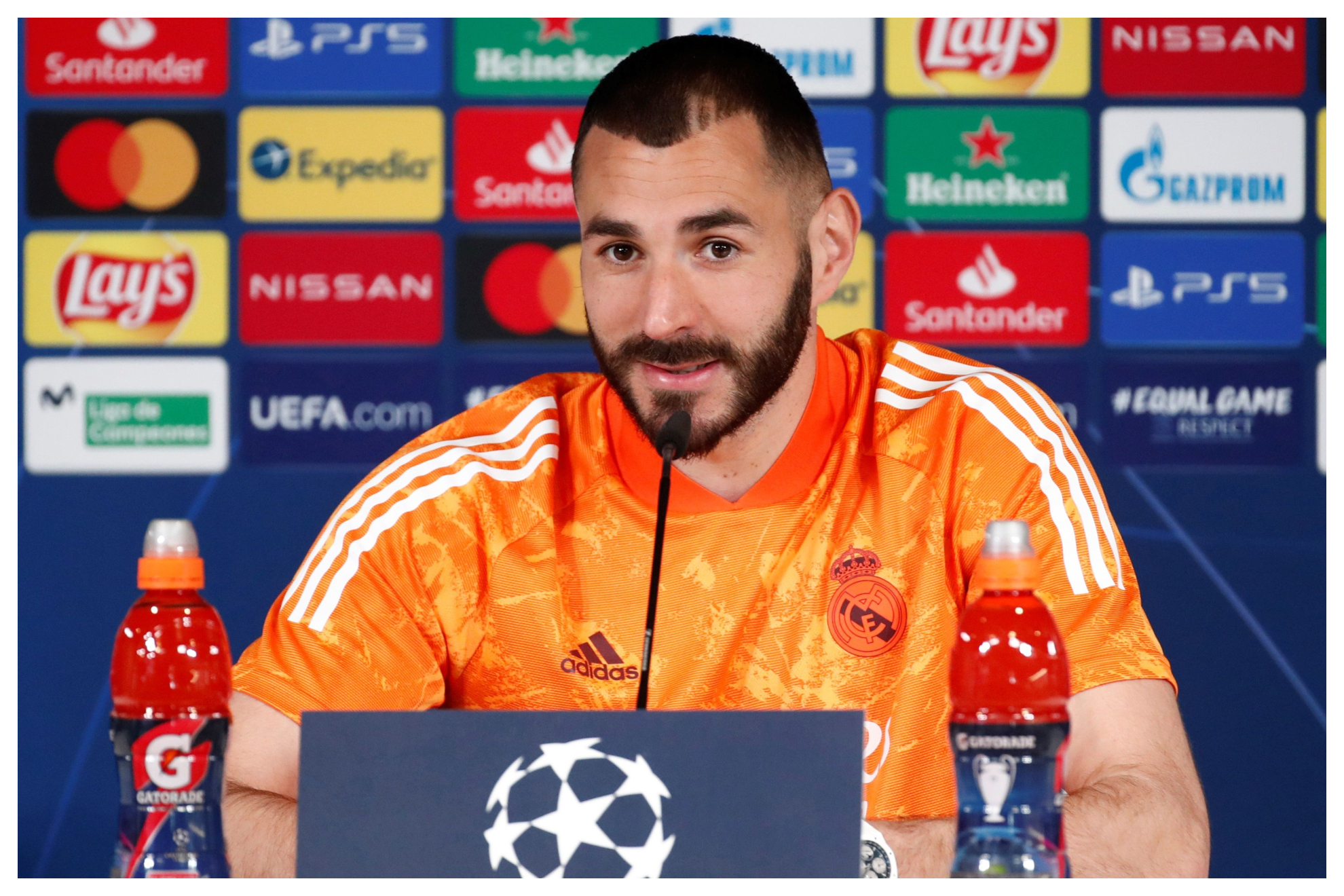 Karim Benzema in a press conference