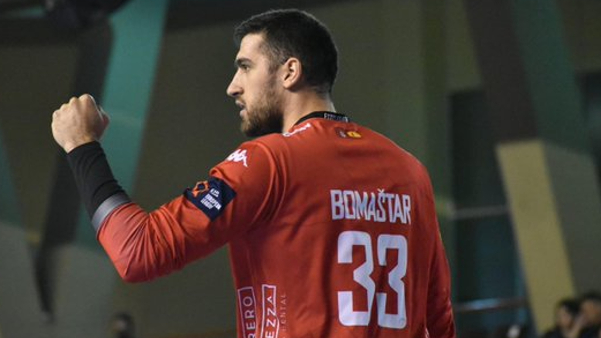 El portero serbio Bomastar, durante un partido con el Ademar / @ADEMARLEON