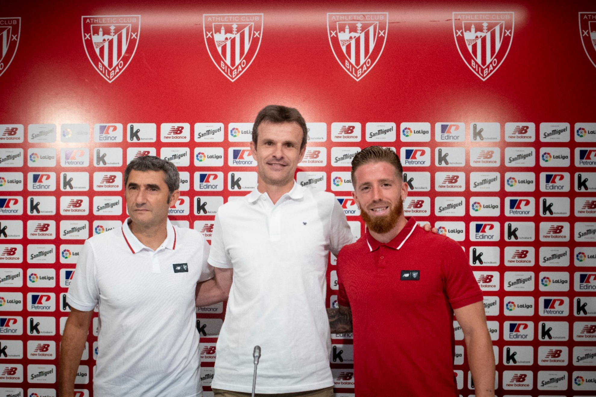 Uriarte, Valverde y Muniaín. / @AthleticClub