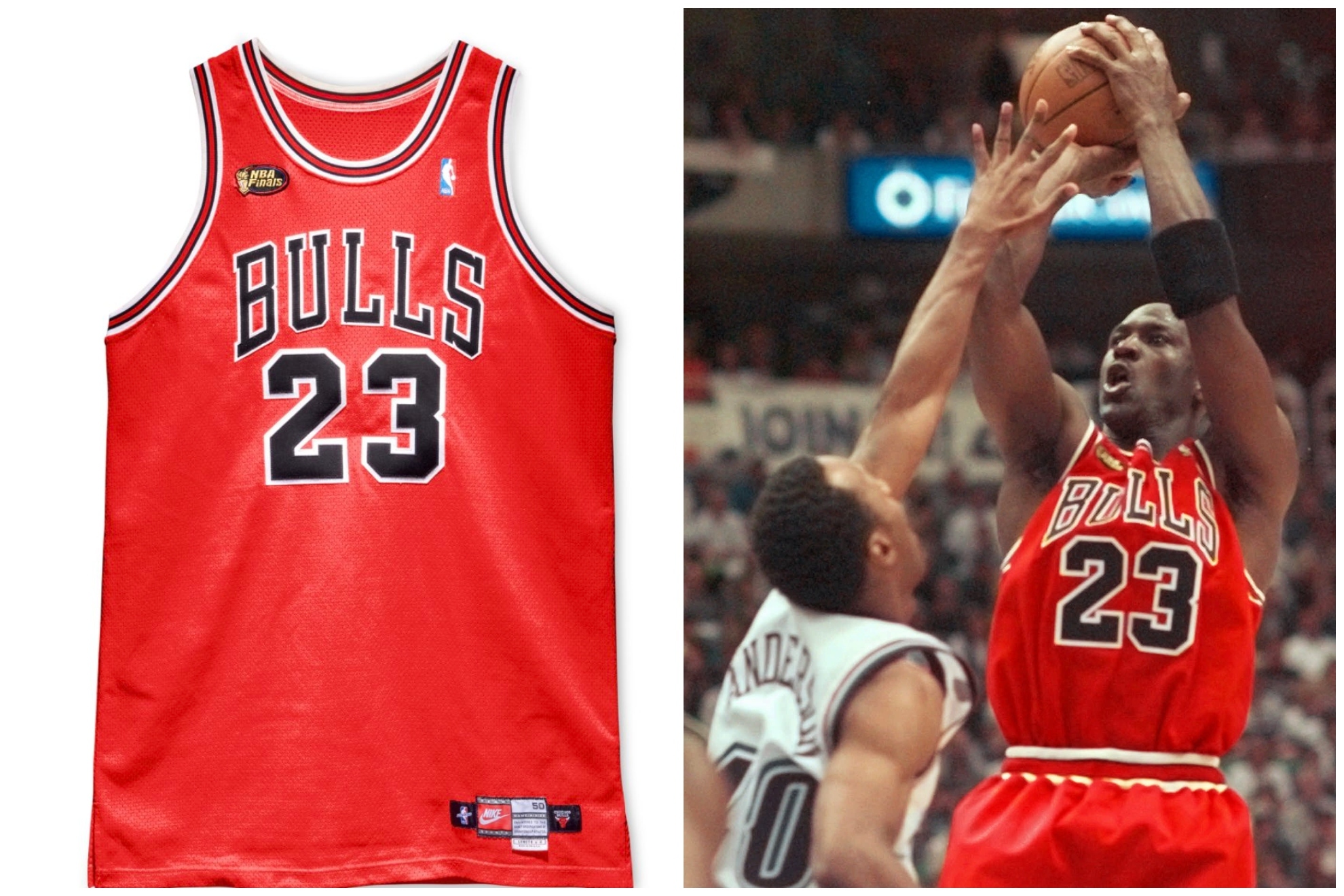 El jersey de Michael Jordan del Juego 1 de las Finales de 1998 podría romper récords de subasta | @Sothebys / AP