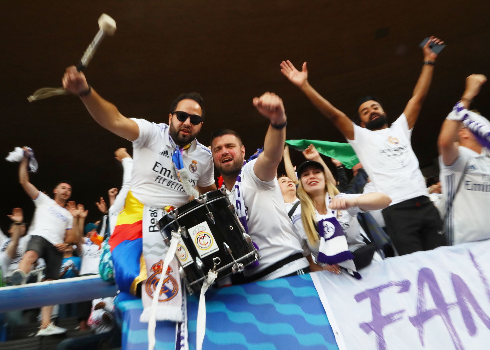  Supporters of Real Madrid before the UEFA Super Cup 