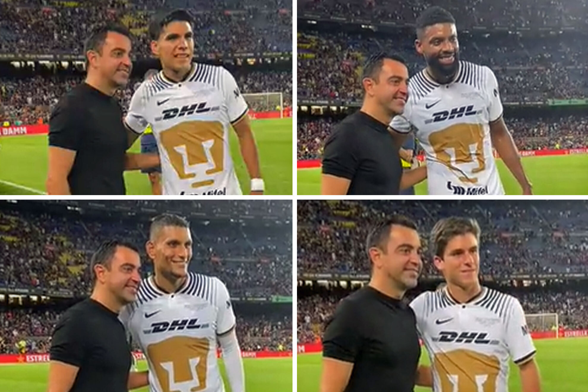Lo que no se vio del Gamper: la fila de los jugadores de Pumas... para hacer fotos con Xavi!
