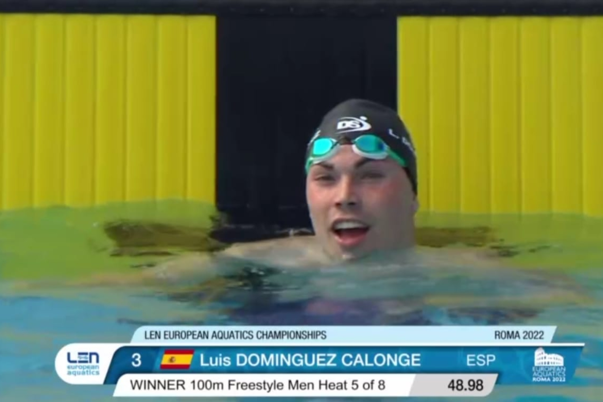 Luis Domínguez, primer español que nada los 100 libre en menos de 49 segundos