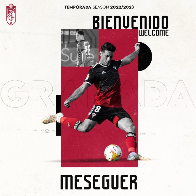 Imagen con la que el Granada presentó a Meseguer. /GRANADA CF