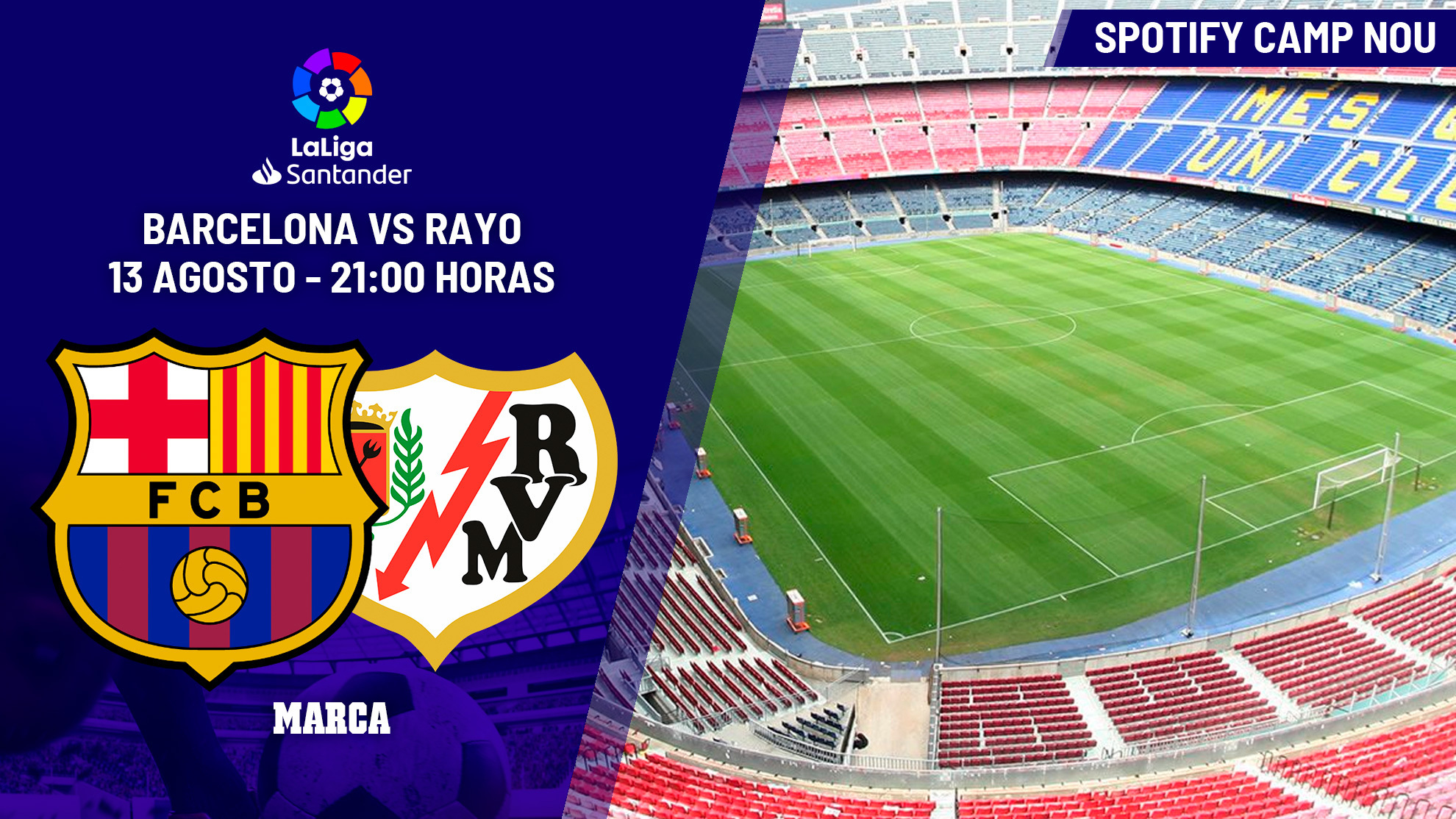 FC Barcelona - Rayo Vallecano: Horario, canal y dónde ver hoy en TV  el partido de la jornada 1 de Primera División