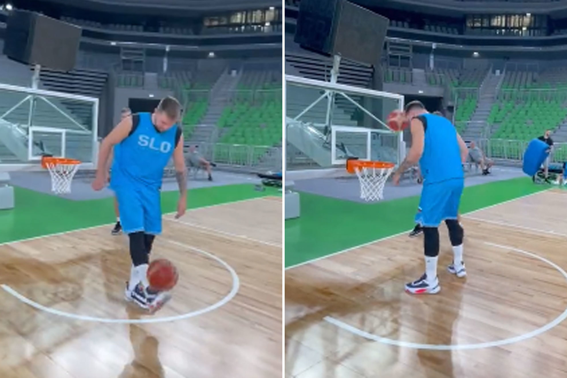 Doncic y Dragic preparan el Eurobasket con un 'que-no-caiga' futbolero... ¡que acaba en canasta!