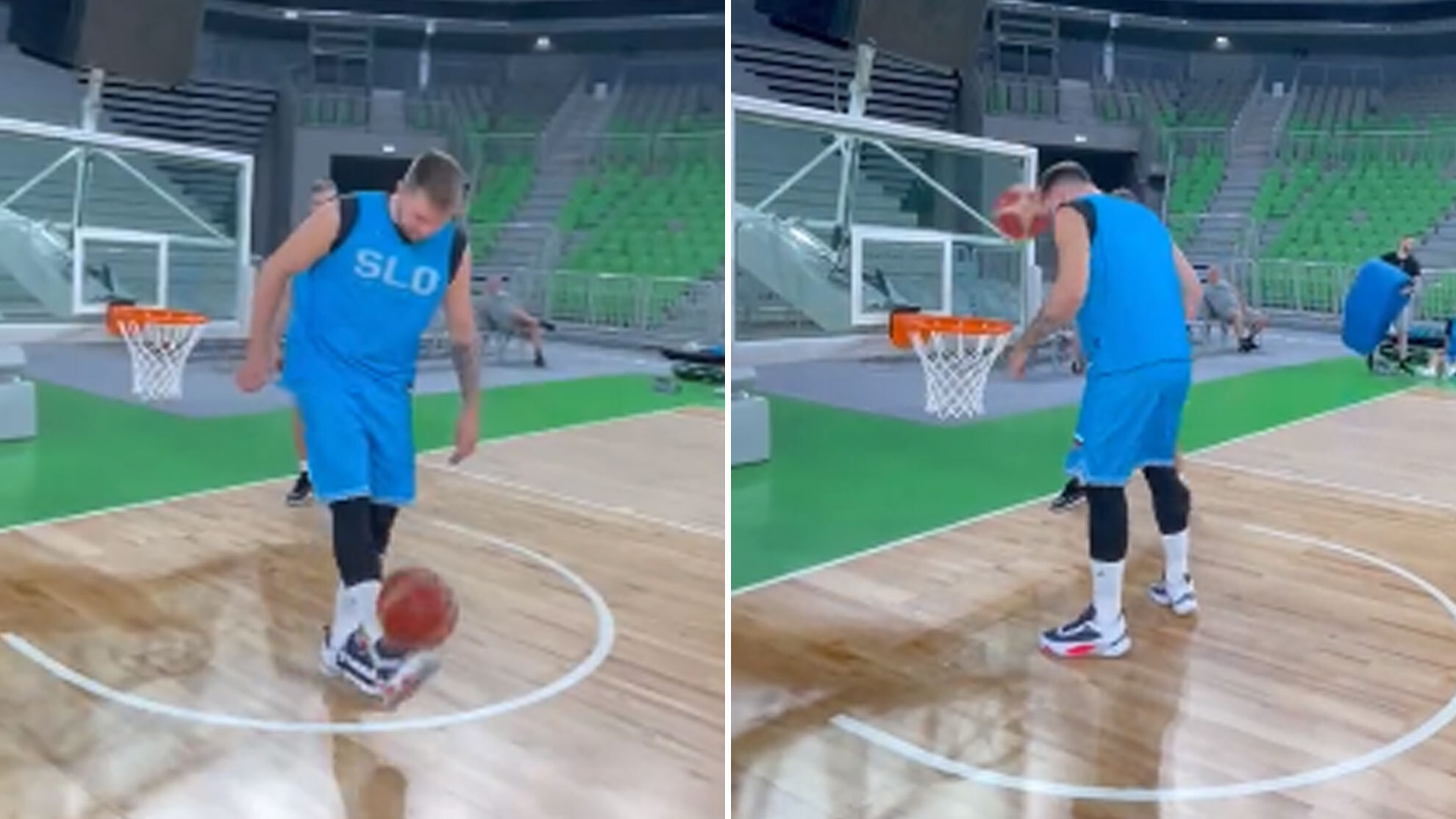 Doncic y Dragic preparan el Eurobasket con un 'que-no-caiga' futbolero... que acaba en canasta!
