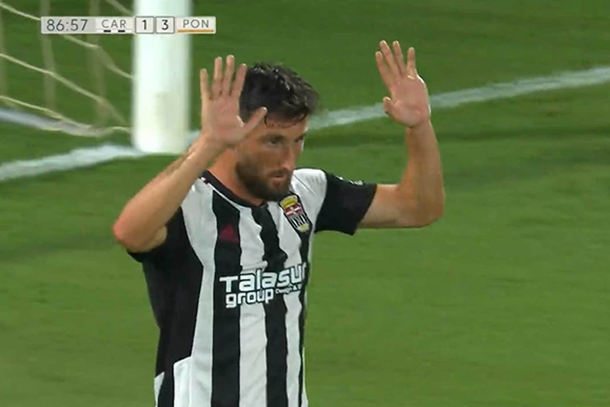 Borja Valle celebra el segundo gol del Cartagena a la Ponfe / @FCCartagena_efs