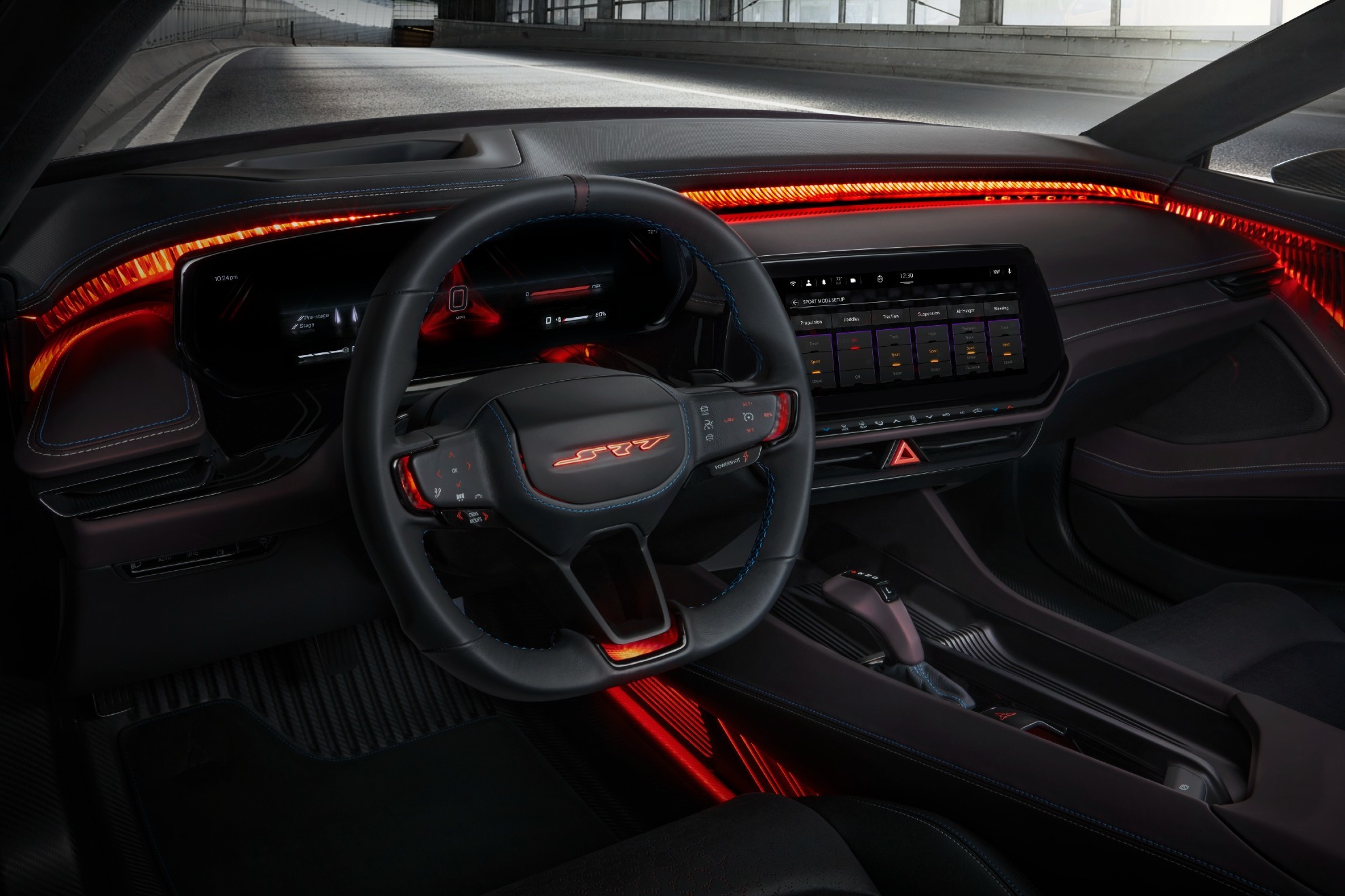 El interior mantiene la esencia de los Dodge de combustin.
