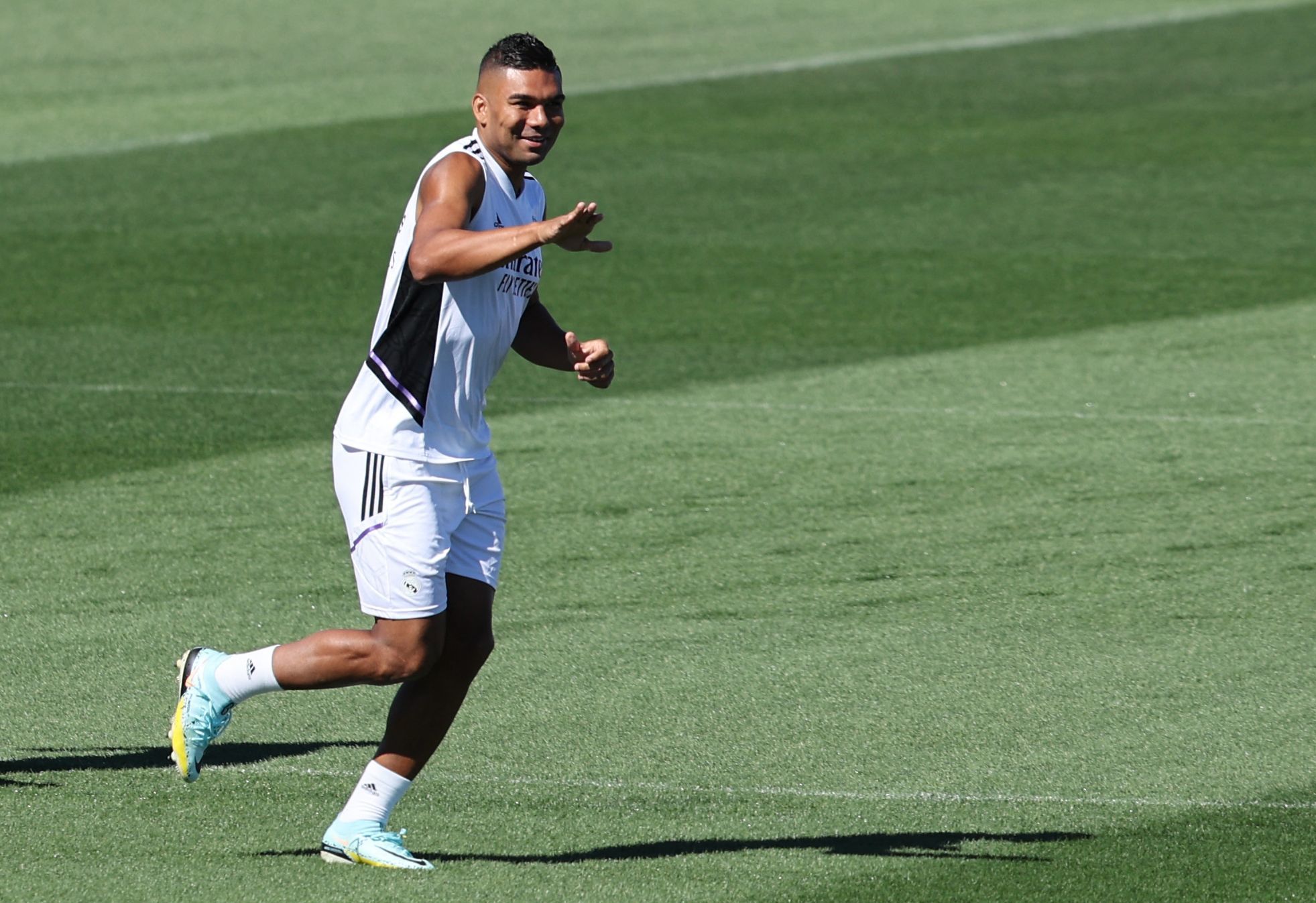 Casemiro in his final training session with Real Madrid