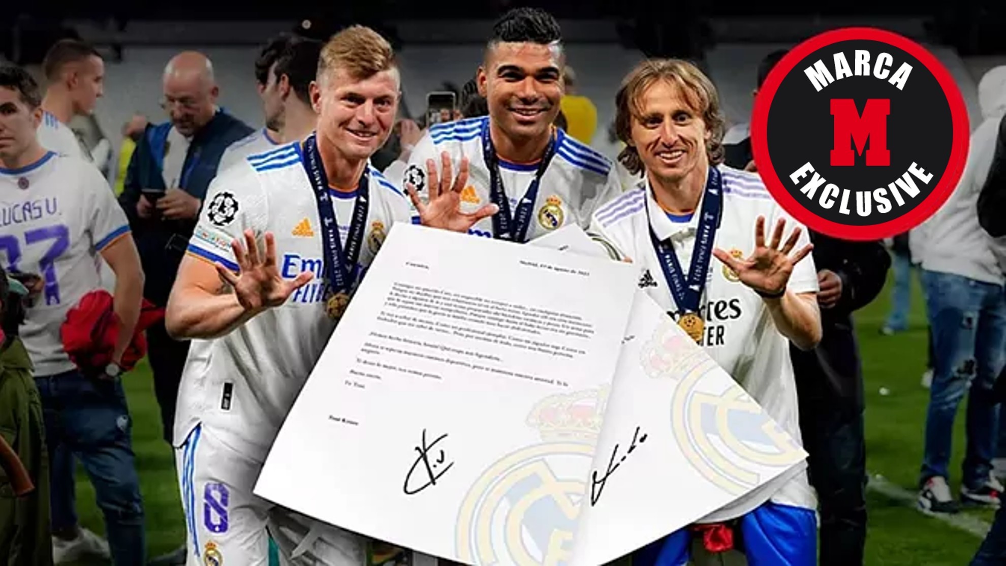 Exclusive: Modric and Kroos say goodbye to Casemiro at MARCA