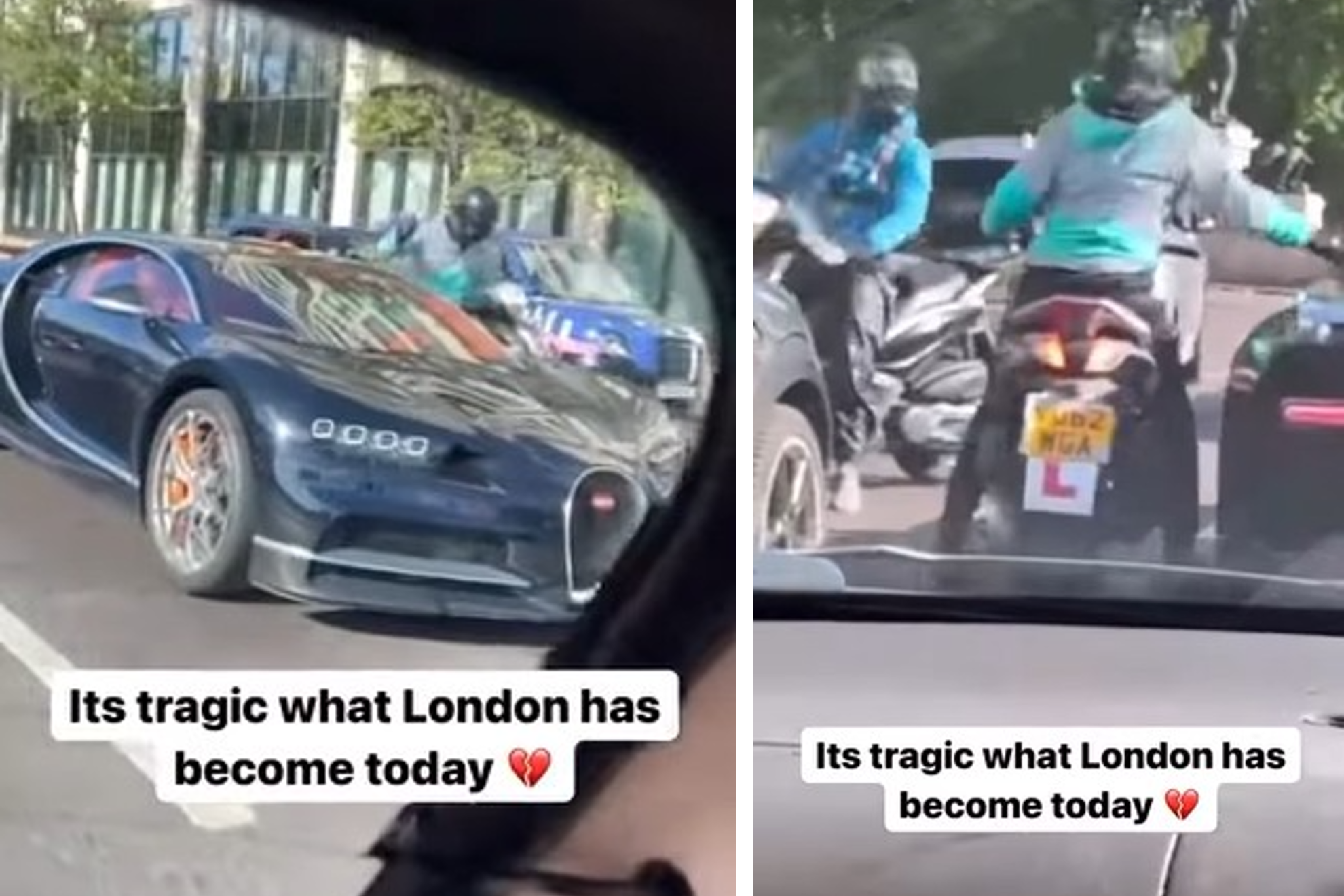 A martillazos: así trataron de robar un Bugatti Chiron en Londres