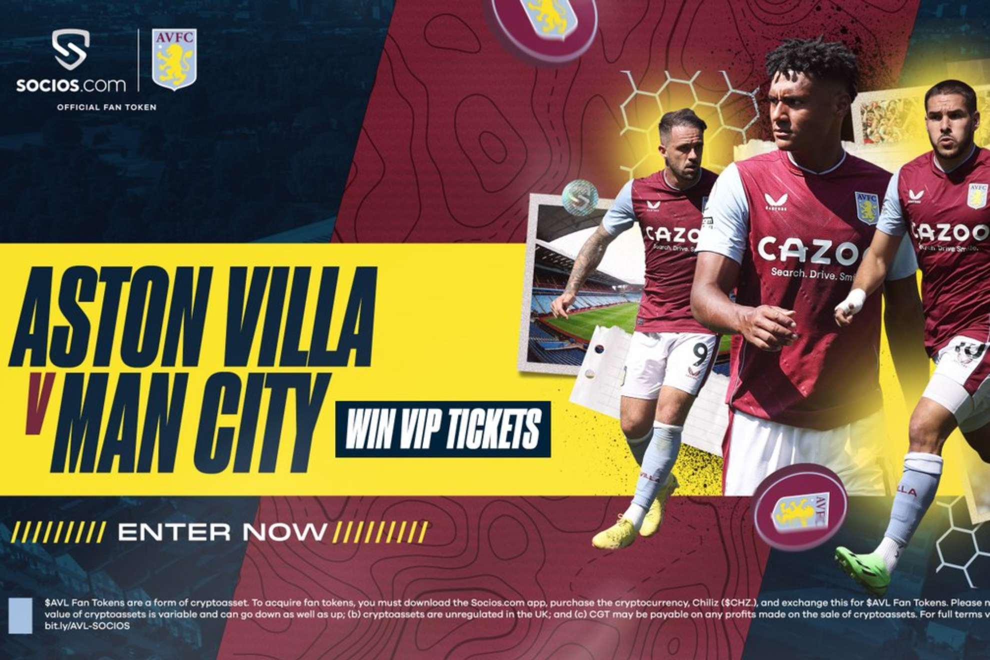 Win a VIP ticket for Aston Villa vs Manchester City with Socios