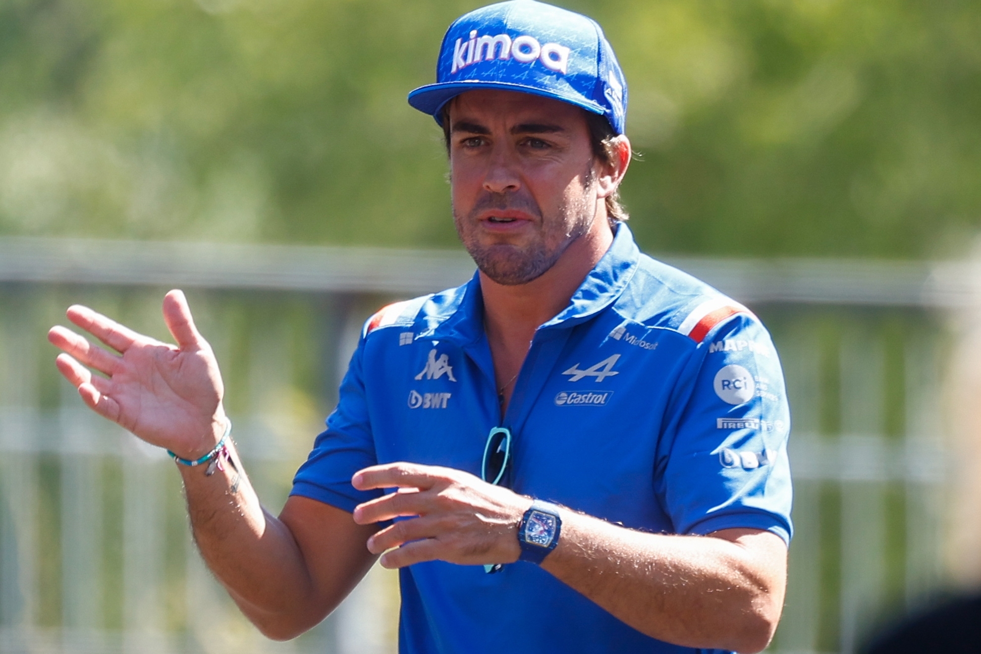 Fernando Alonso, en Spa-Francorchamps. / EFE