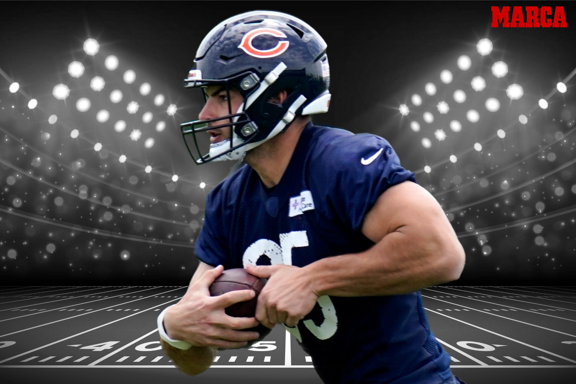Chicago Bears' Cole Kmet is one of the players who will bypass their current ADP, and of the best TE sleeper options in 2022. -MARCA