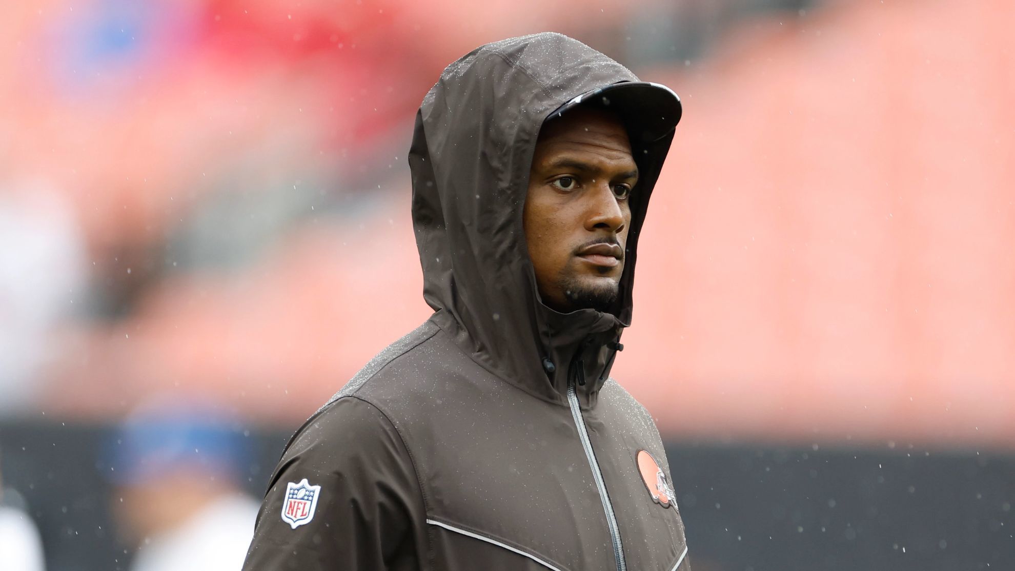 DeShaun Watson looks on from the sideline with the Cleveland Browns. - AP