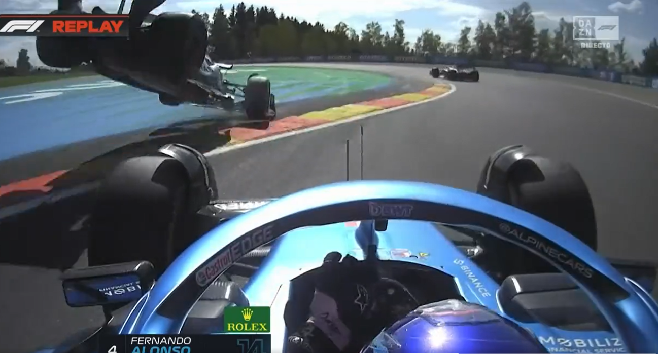 Alonso's collision with Hamilton / DAZN