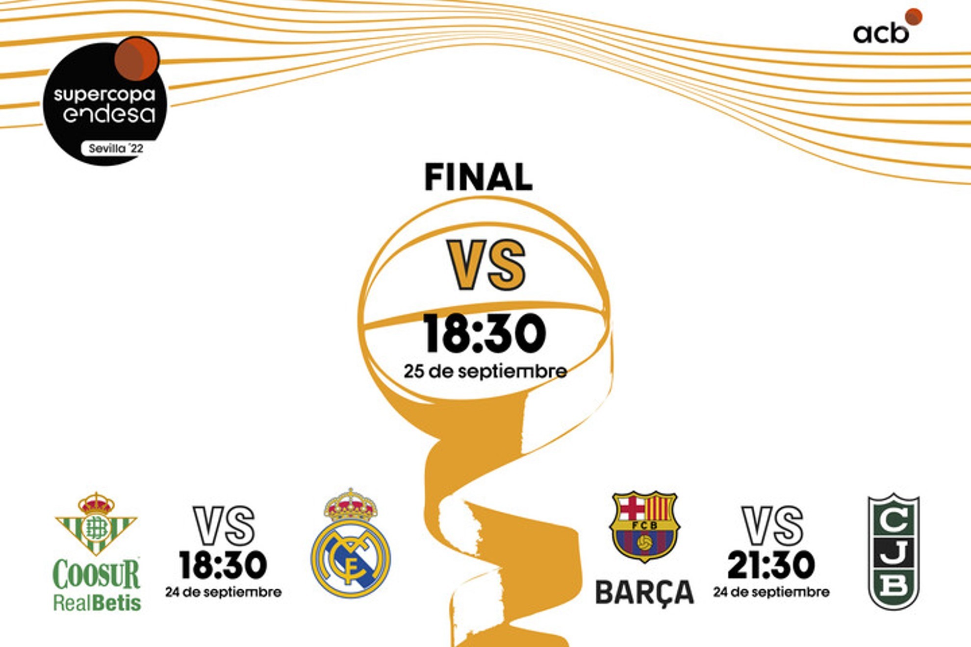 Coosur Betis-Real Madrid y Barça-Joventut, semifinales de la Supercopa ACB