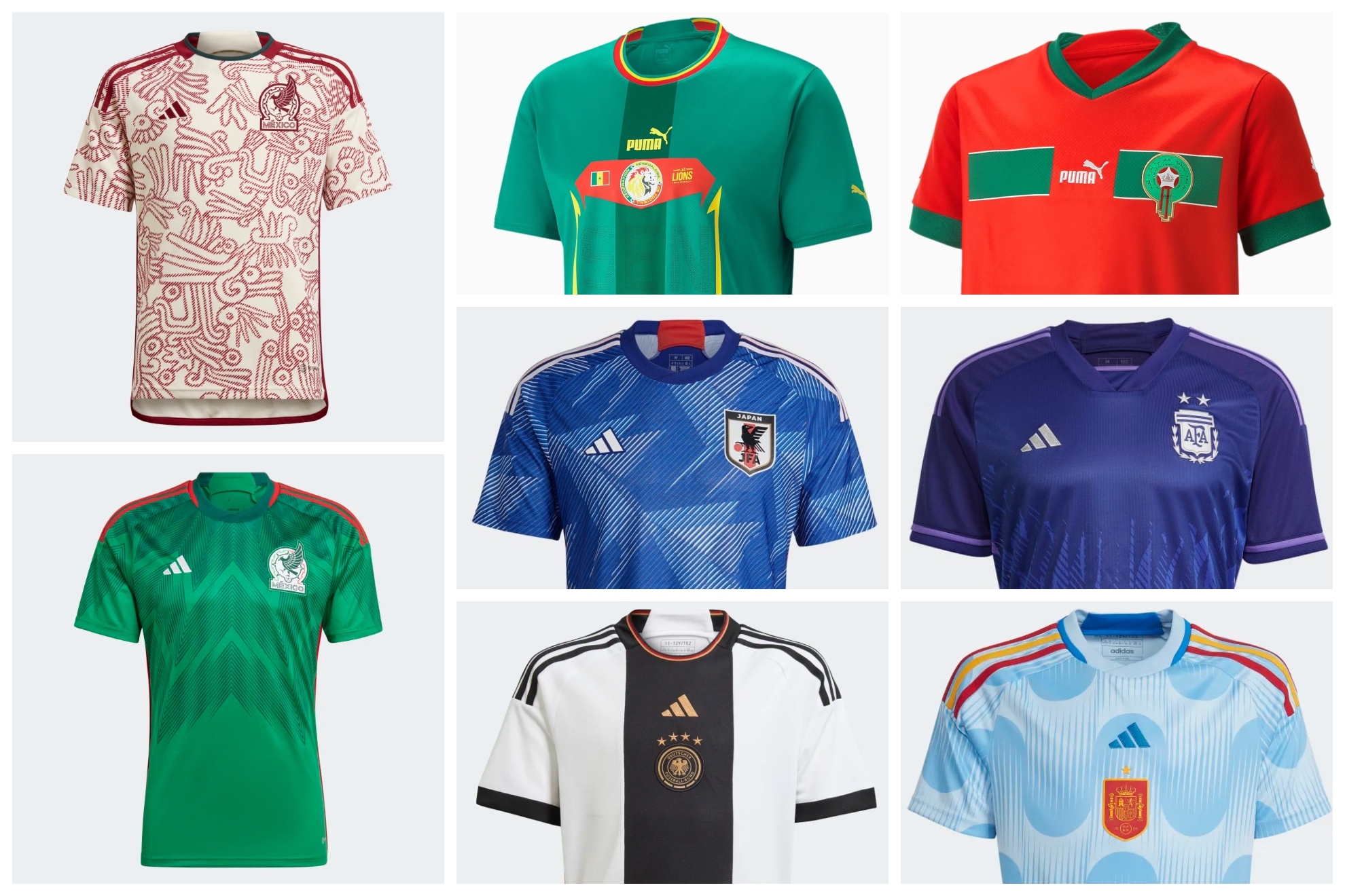 Papúa Nueva Guinea raíz exhaustivo Mundial 2022: Todas las camisetas de las selecciones para el Mundial de  Qatar 2022 | Marca