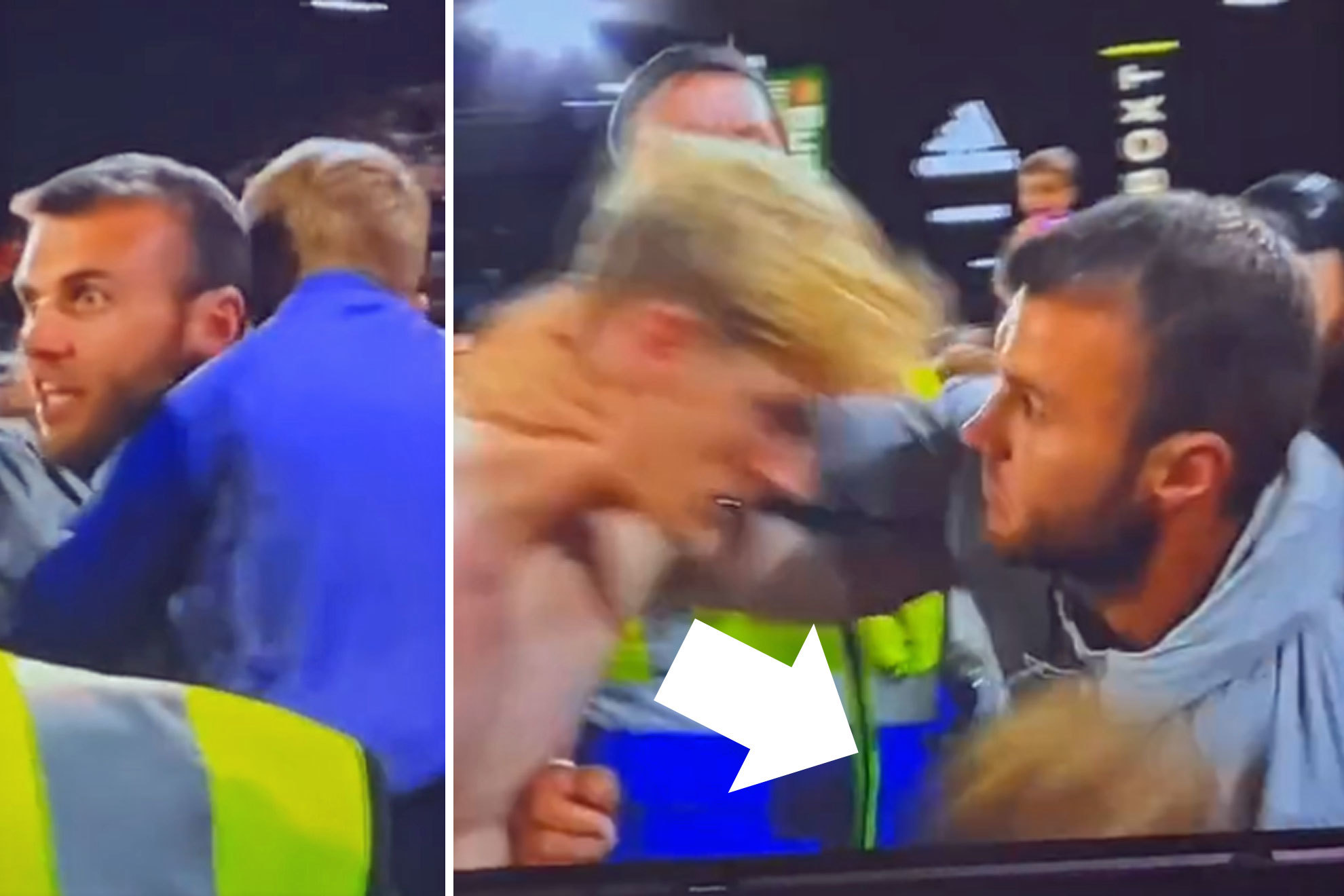Un padre se olvida de su hijo... por abrazar a la nueva estrella del Everton!