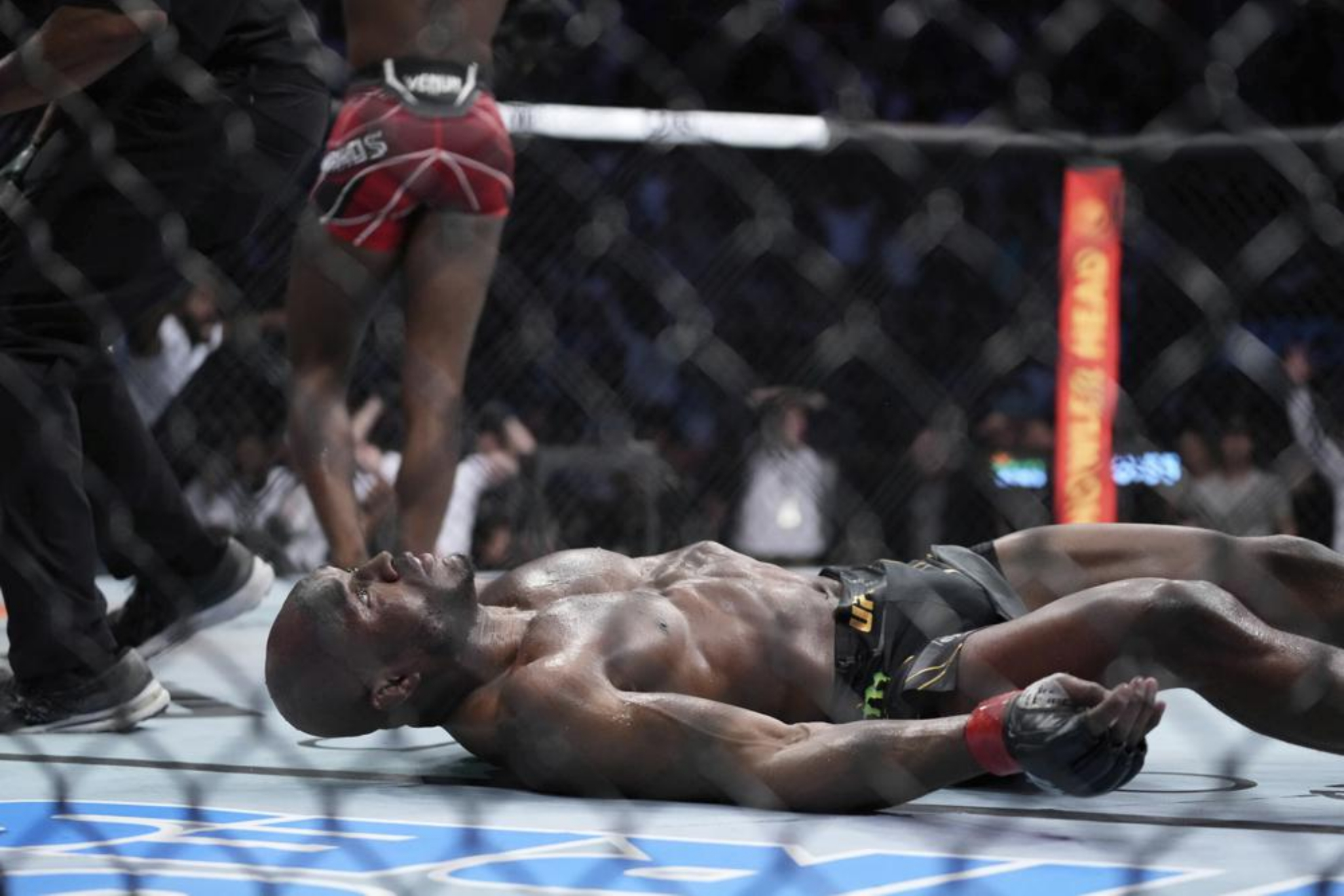 Kamaru Usman at UFC 278 - Francisco Kjolseth/The Salt Lake Tribune via AP
