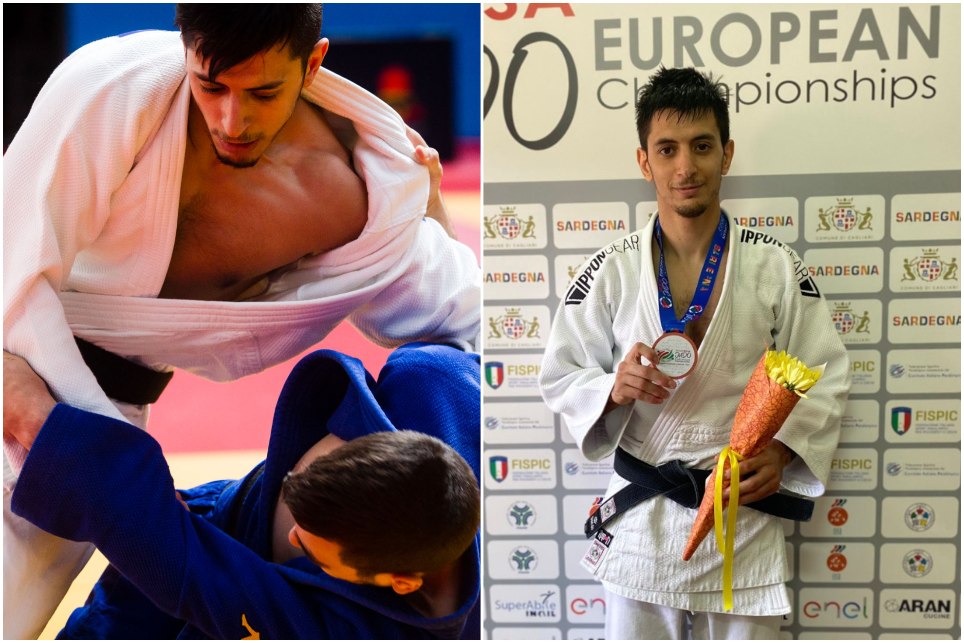 Daniel Gavilán, en el Europeo de Cagliari de judo / CPE