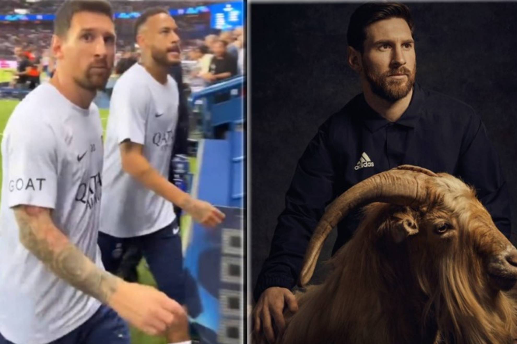 hermosa temporal Derecho Champions League: The curious case of Messi's PSG sleeve: Why was he the  only player with 'GOAT' on his shirt? | Marca