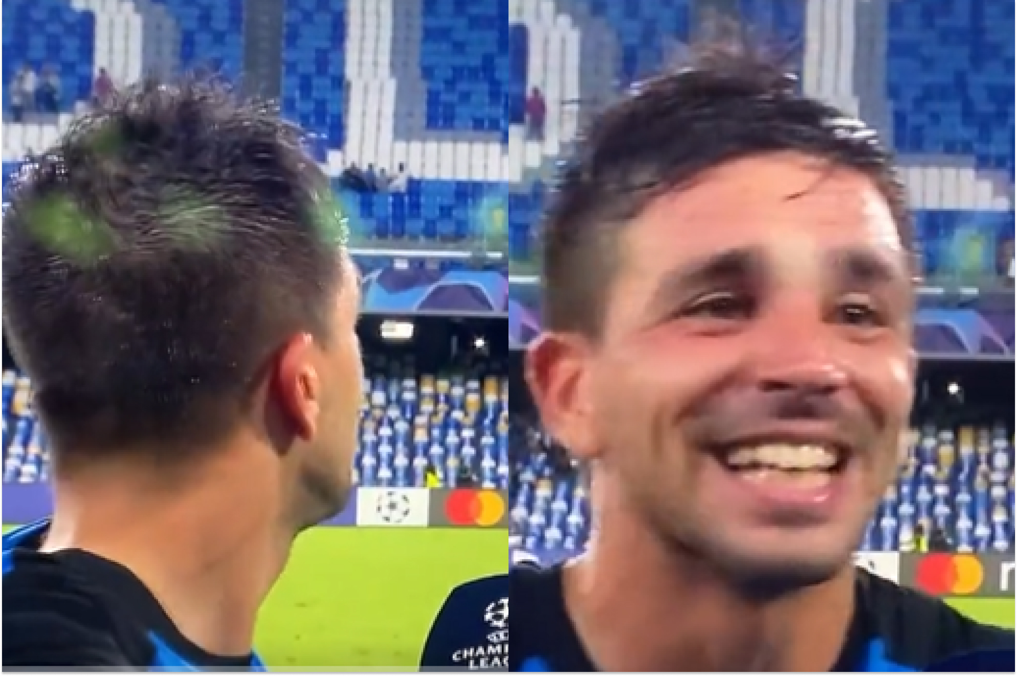 La reacción de Gio Simeone al enterarse del gol de Griezmann que daba la victoria al Atlético