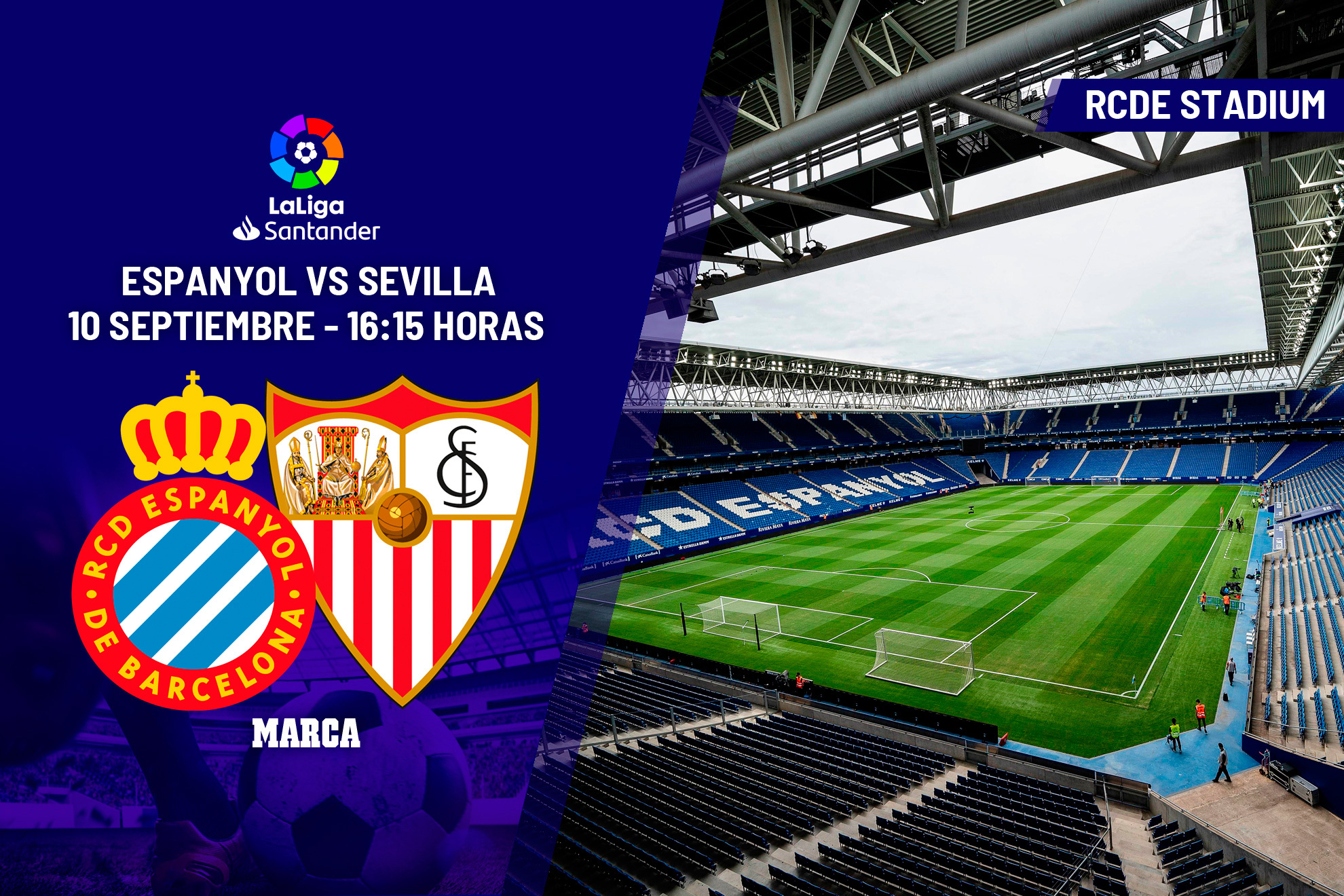 Espanyol - Sevilla: Horario y dónde ver en TV hoy el partido de la jornada 5 de Primera División