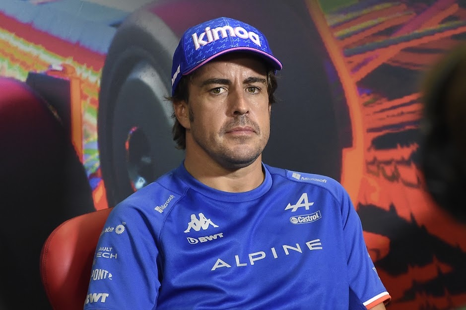 Fernando Alonso, en la rueda de prensa de hoy en Monza. (RV Racingpress)