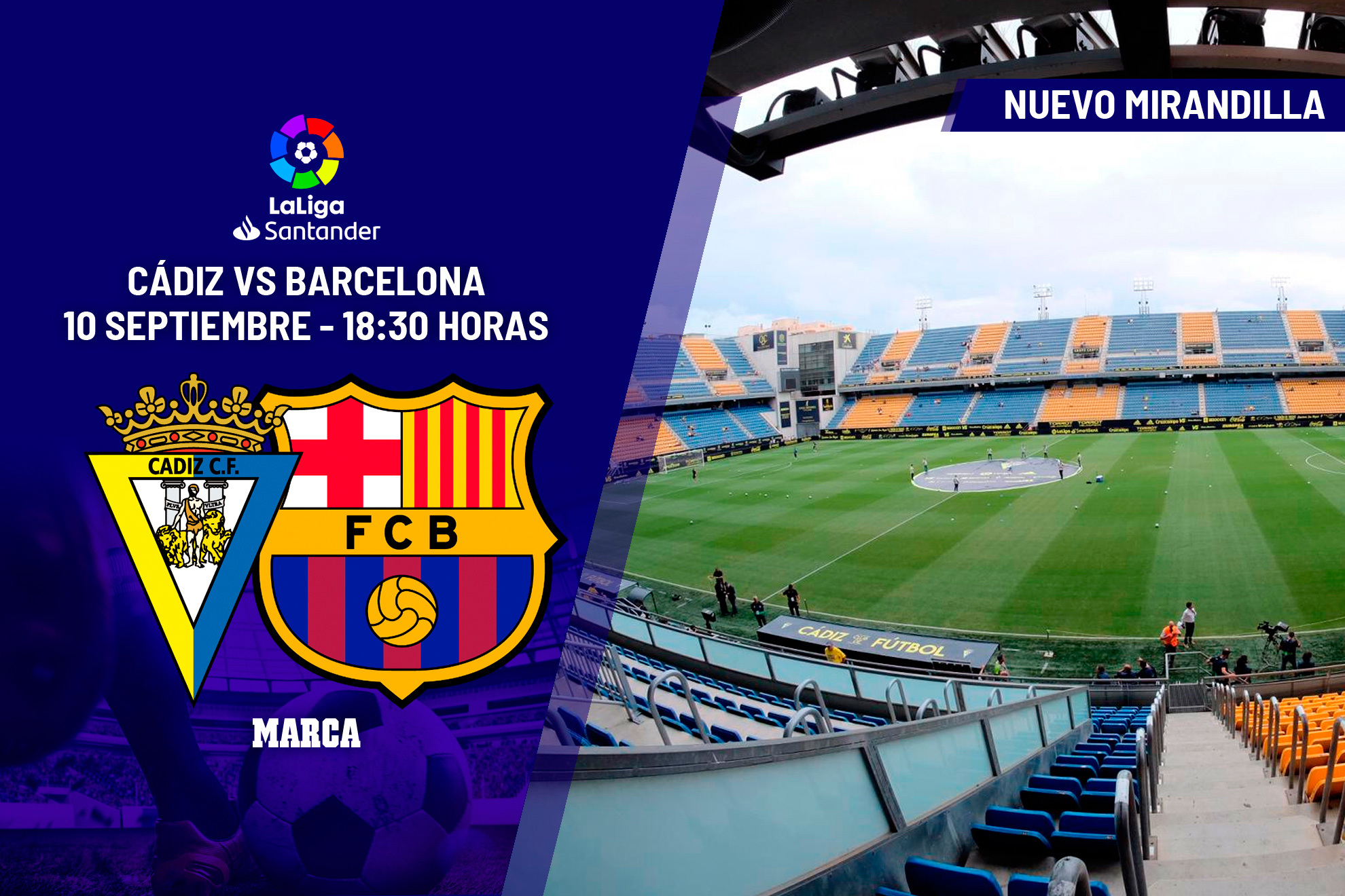 Cádiz - Barcelona: Horario, canal y dónde ver en TV hoy el partido de la jornada 5 de Primera División