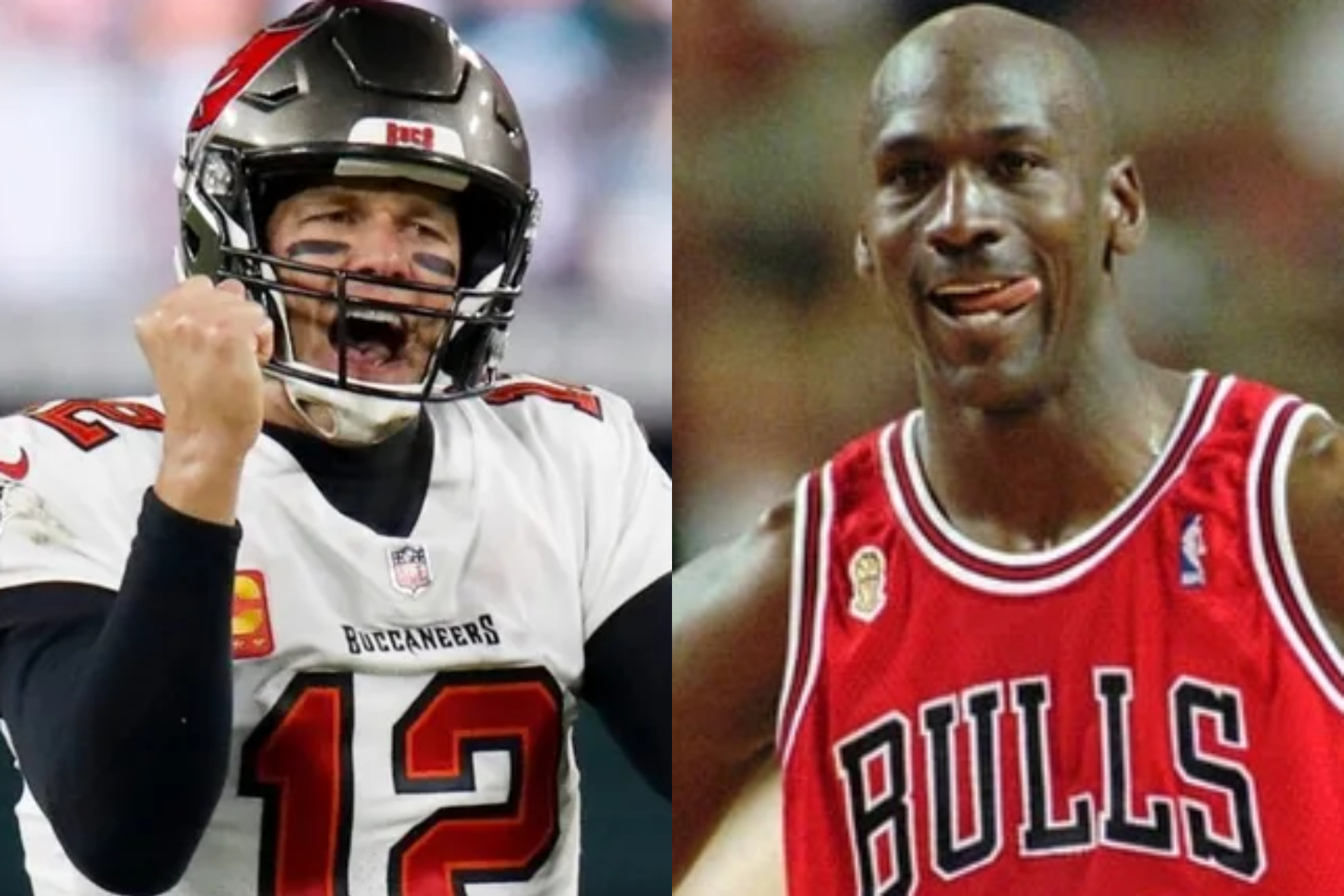 Tom Brady and Michael Jordan/AP