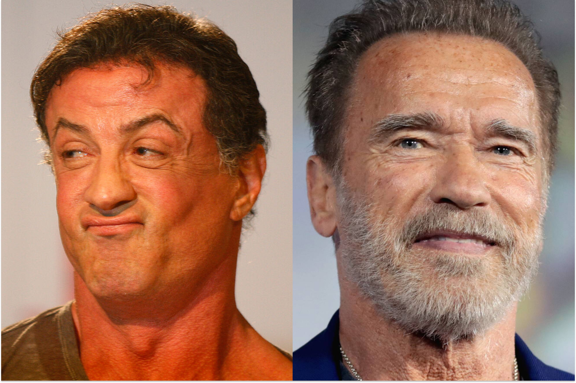 Arnold Schwarzenegger (75) y Sylvester Stallone (76)