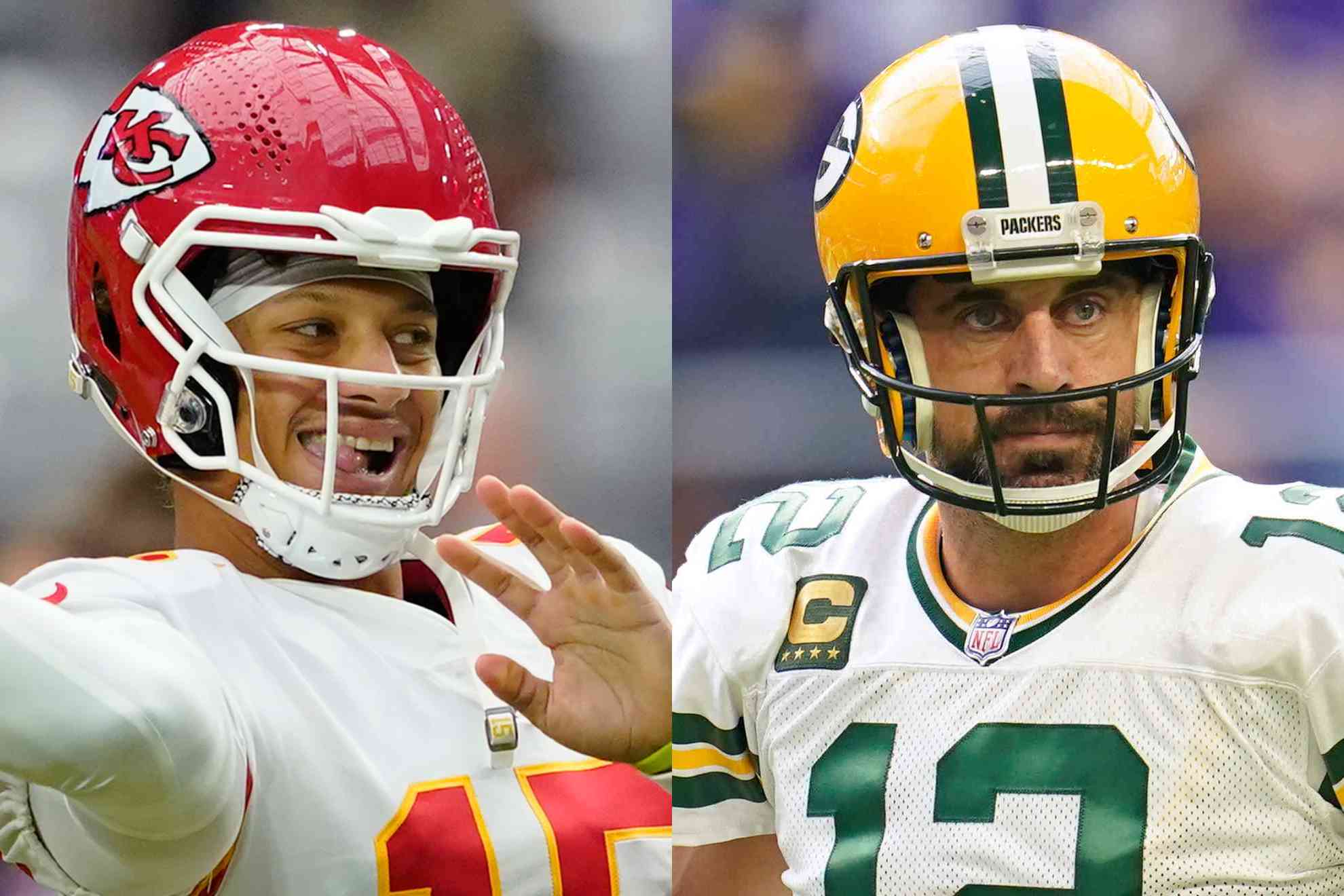 Patrick Mahomes and Aaron Rodgers/AP