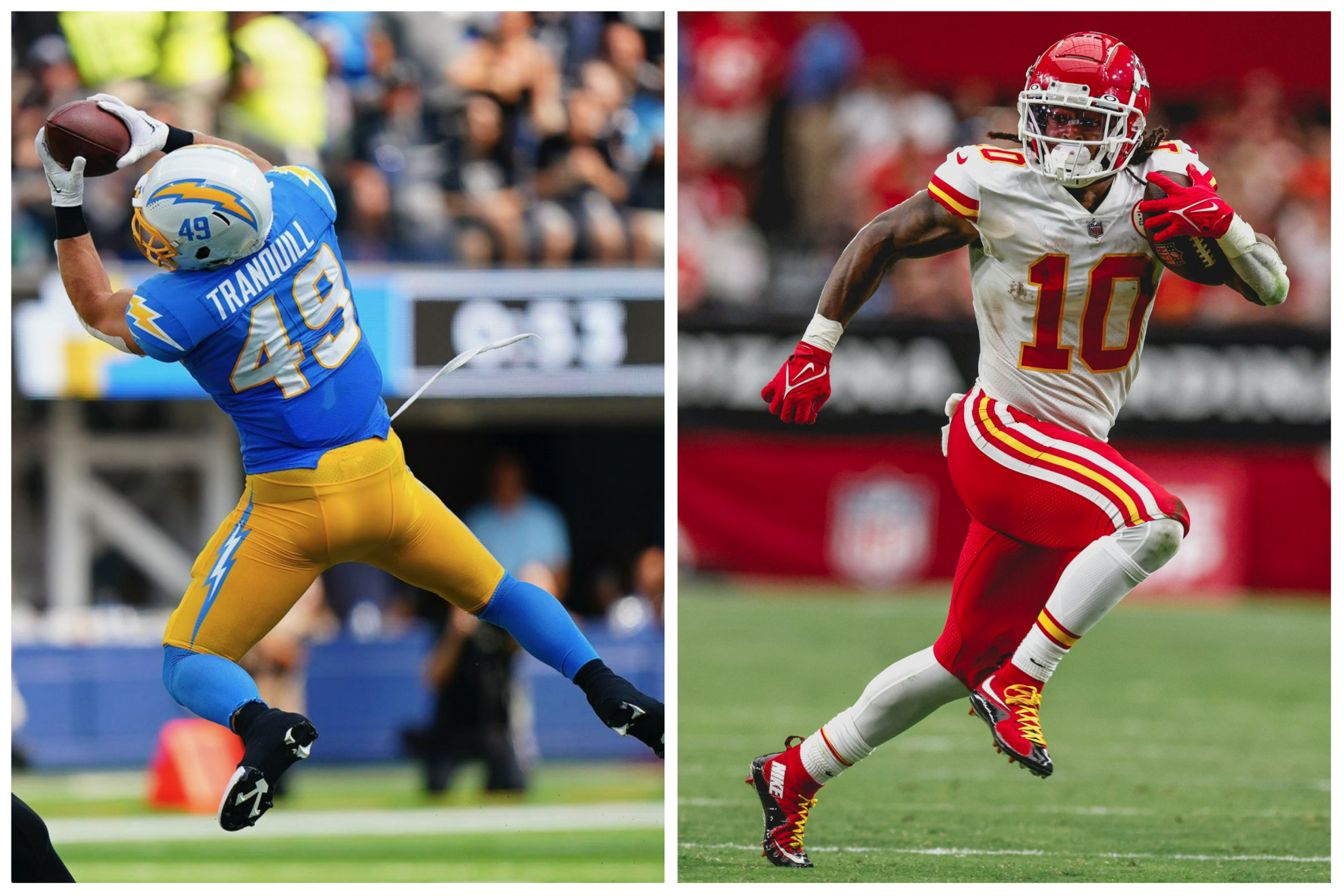 LA Chargers will face the KC Chiefs on Thursday Night Football - Twitter: @DTranquill / @Chiefs