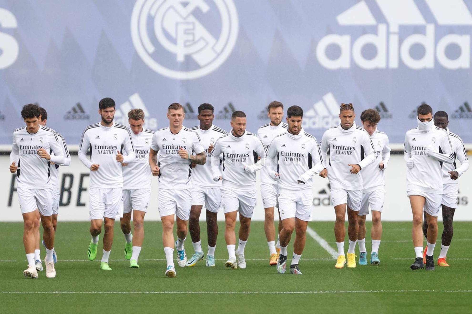 El Real Madrid, entrenándose en Valdebebas. REAL MADRID