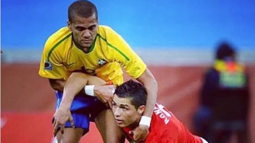 Dani Alves and Cristiano Ronaldo
