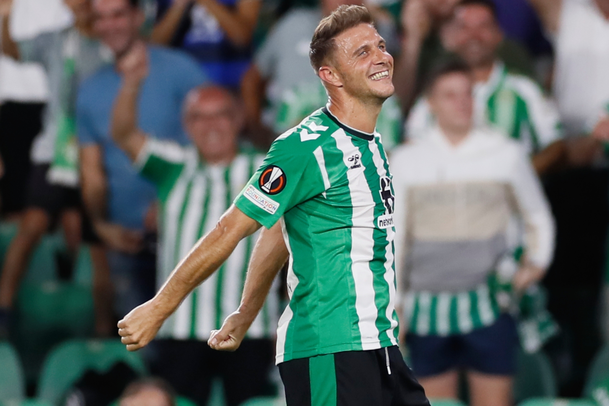 Joaquín celebra su gol ante el Ludogorets / EFE / JOSÉ MANUEL VIDAL