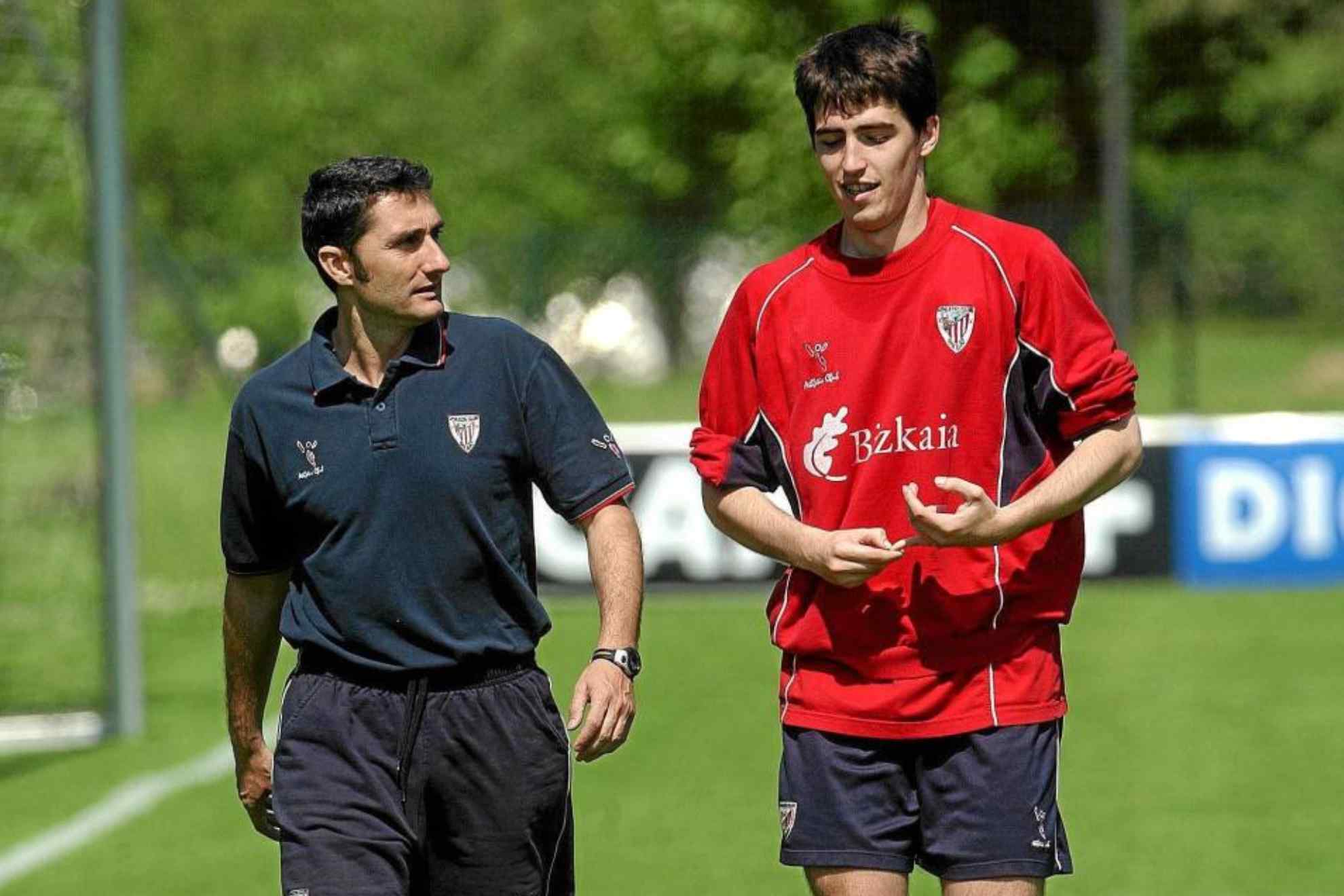 Valverde e Iraola, en el año 2005.
