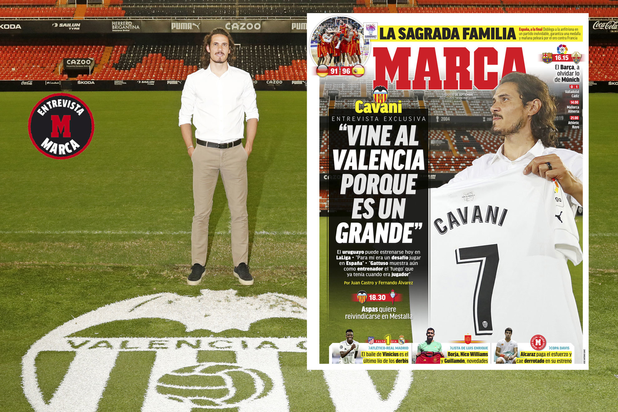 Cavani: "Vine a LaLiga porque el Valencia es un grande"
