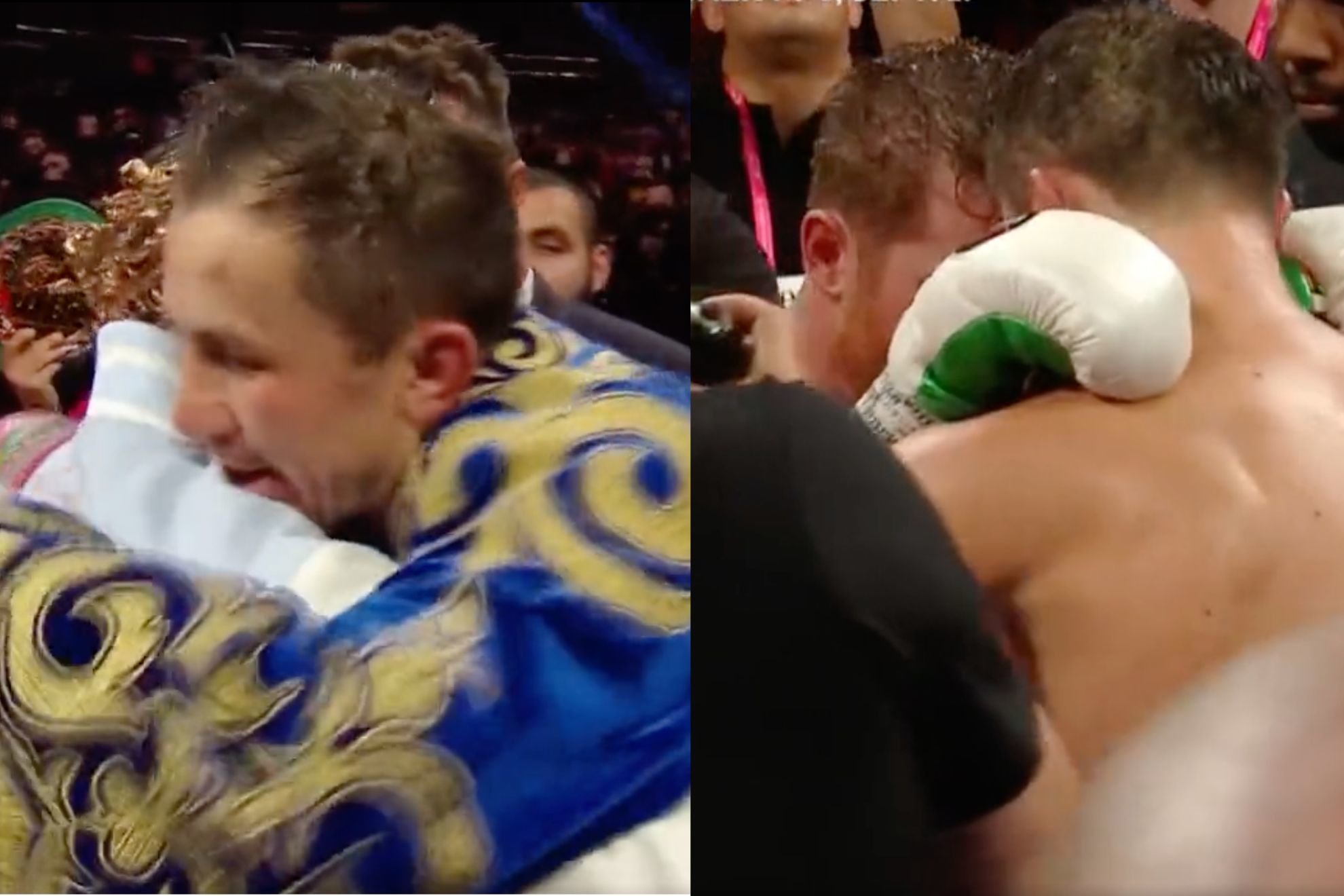 Canelo and GGG embraced numerous times after the fight had concluded. -@DAZNboxing