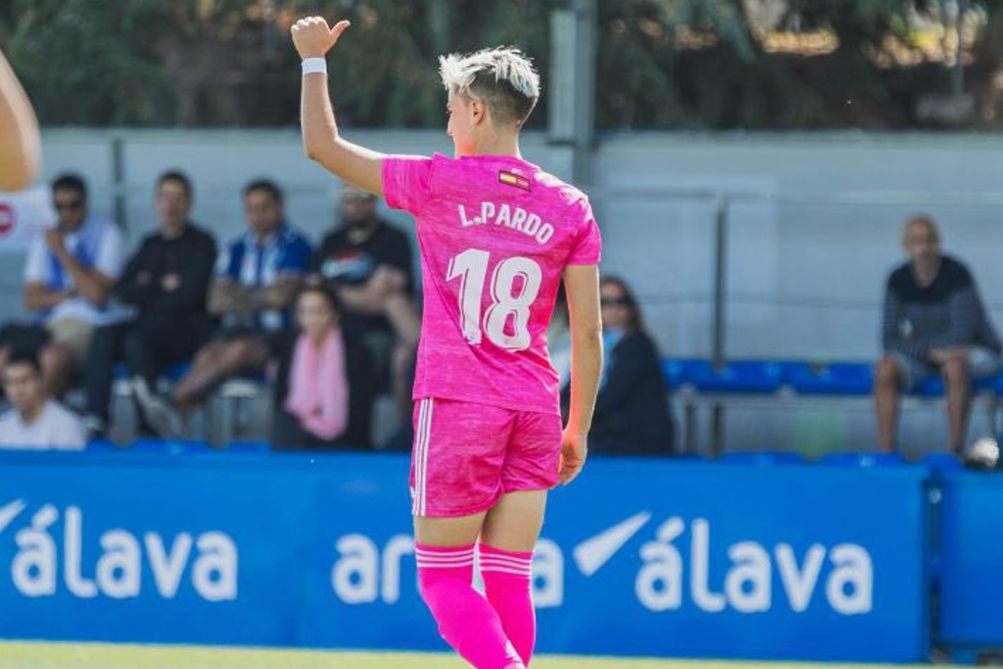 Lucía Pardo celebra su gol ante el Alavés / LaLiga