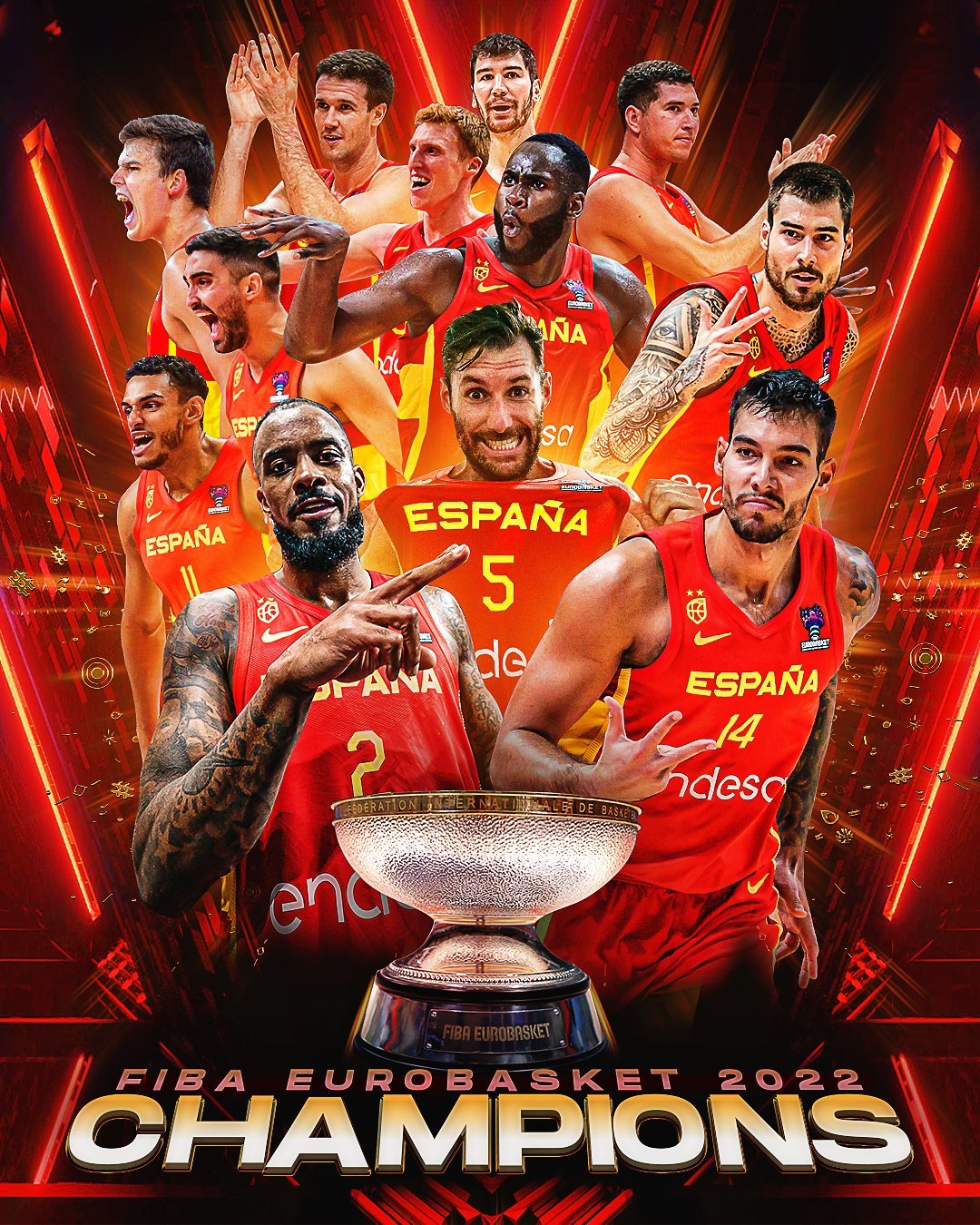 Eurobasket masculino: España - resultado y estadísticas