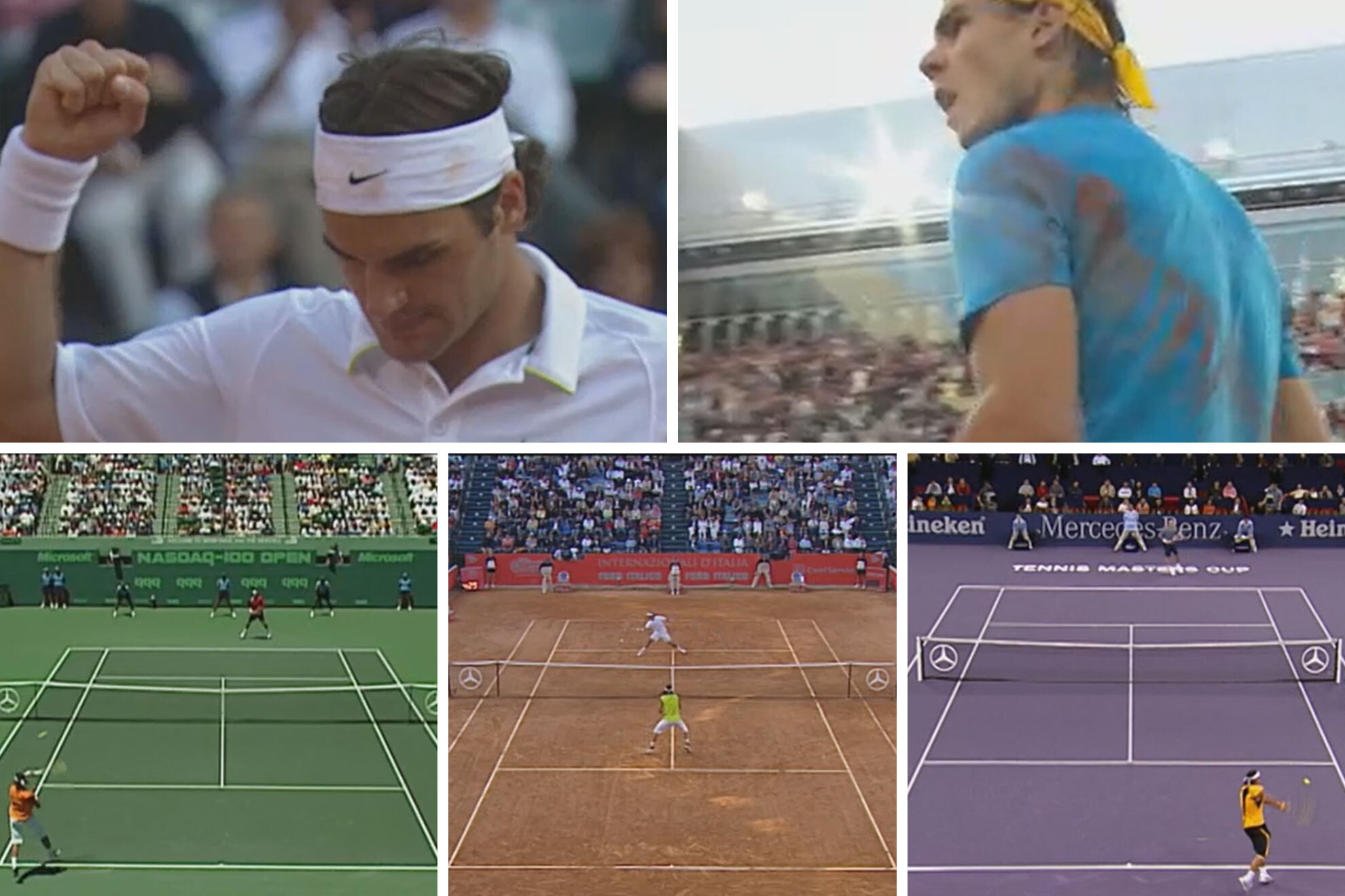 Los cinco mejores 'rallies' entre Federer y Nadal: tres minutos de puro tenis para ver en bucle!