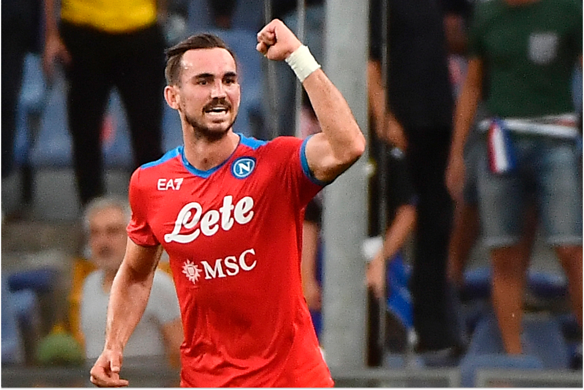 Fabián Ruiz (26) celebrando un gol con el Nápoles