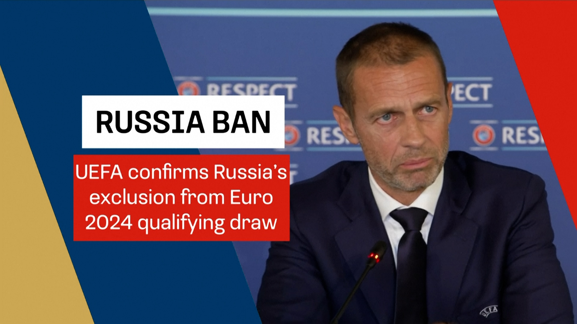 UEFA confirms Russia's exclusion from Euro 2024 qualifying draw