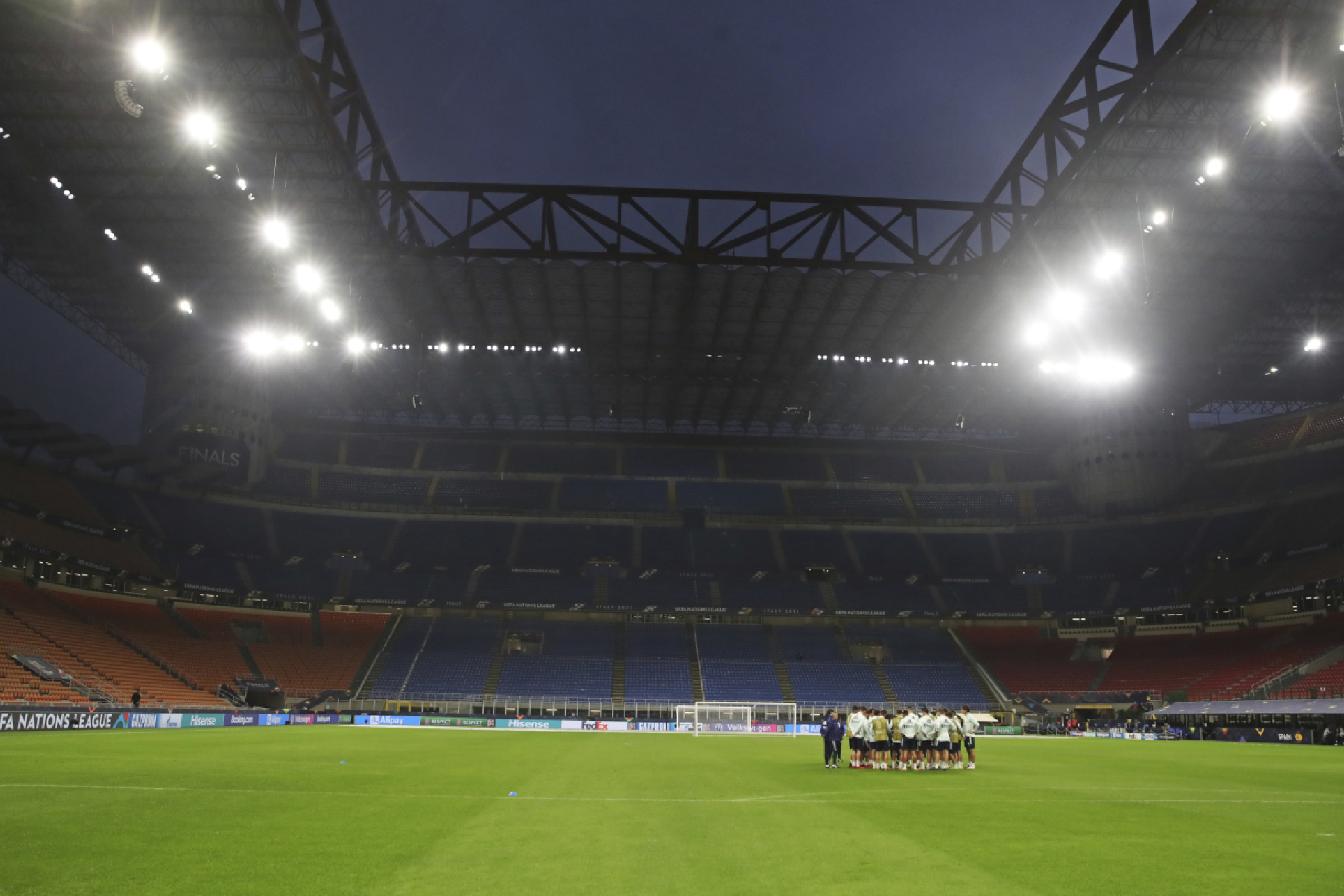 Entrenamiento de la selección española en el estadio San Siro de Milán para la disputa de la fase final de la Uefa Nations League. MARCA