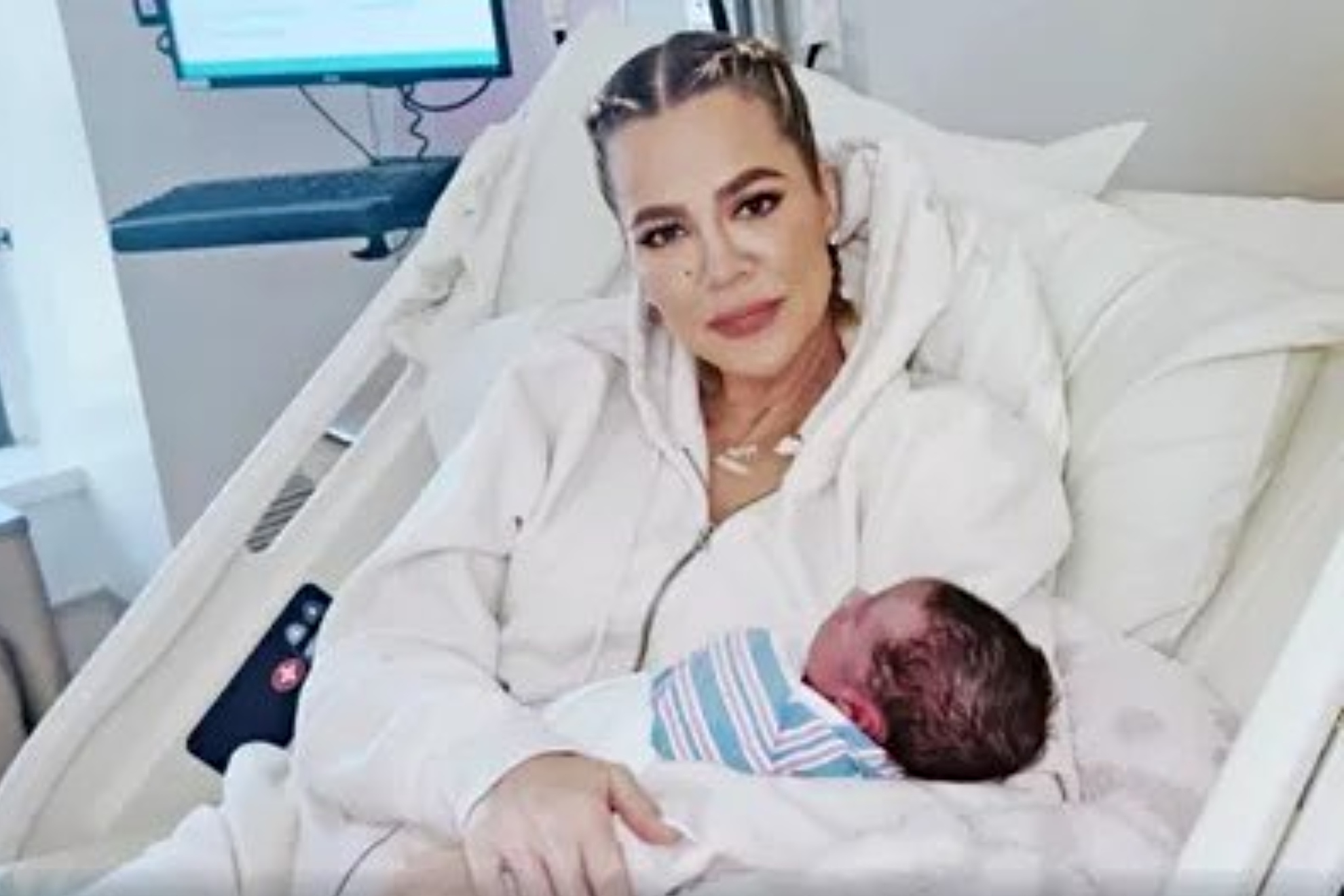 Khloe Kardashian's latest controversy: She poses with baby in hospital bed despite paying for a surrogate