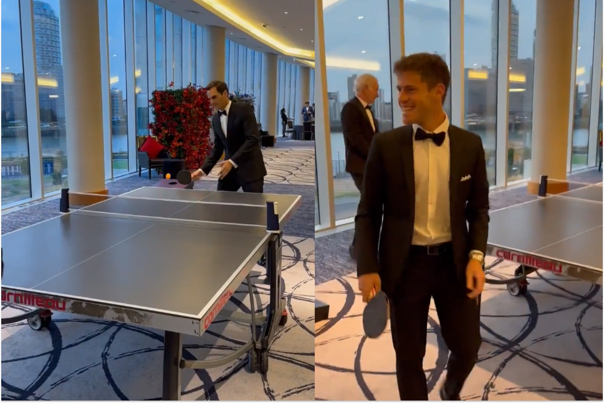 Y si Federer se pasa al tenis de mesa? Roger tiene clase para todo...