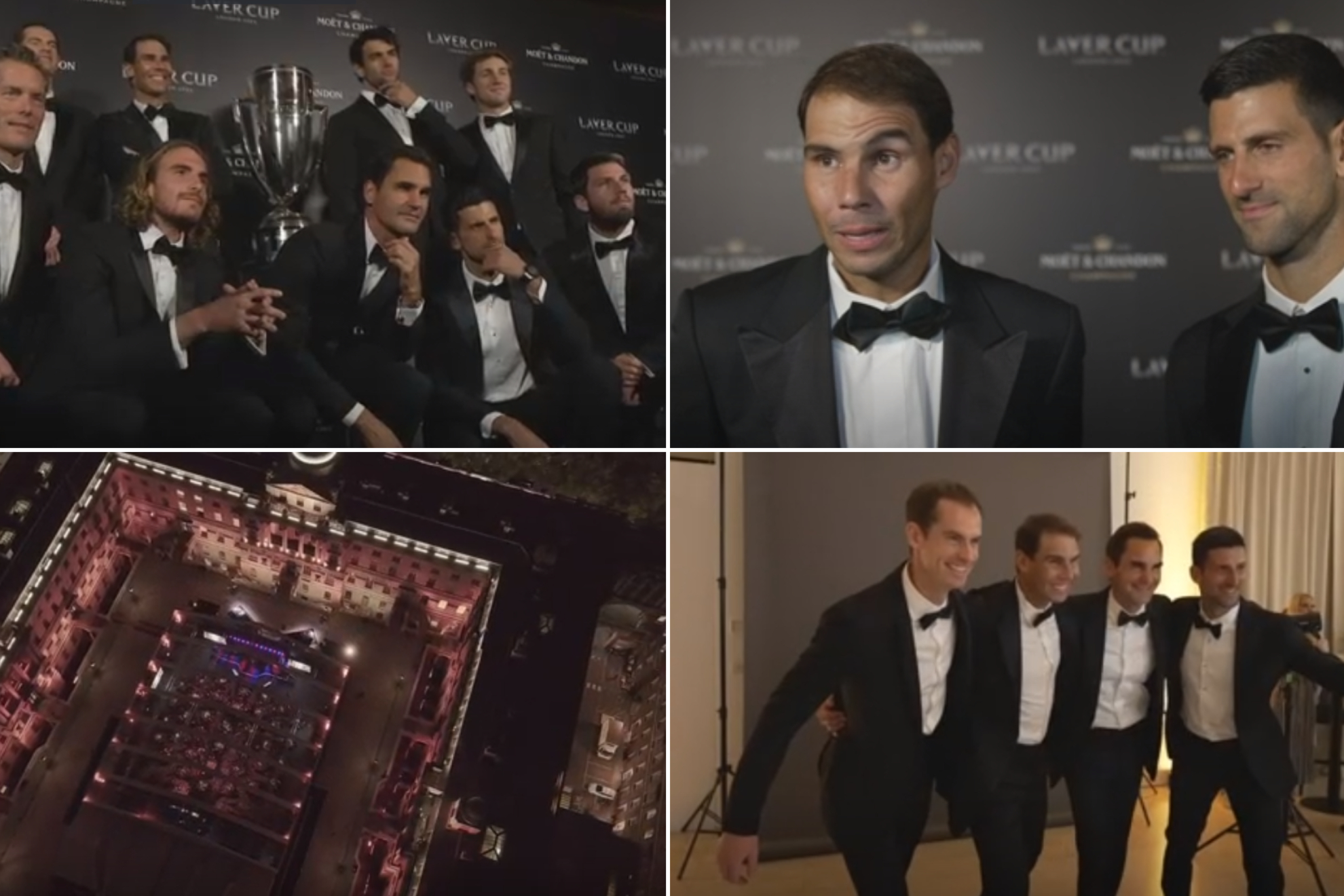 Lo que no viste de la última fiesta de Federer: los gestos, emotivo mensaje de Nadal...